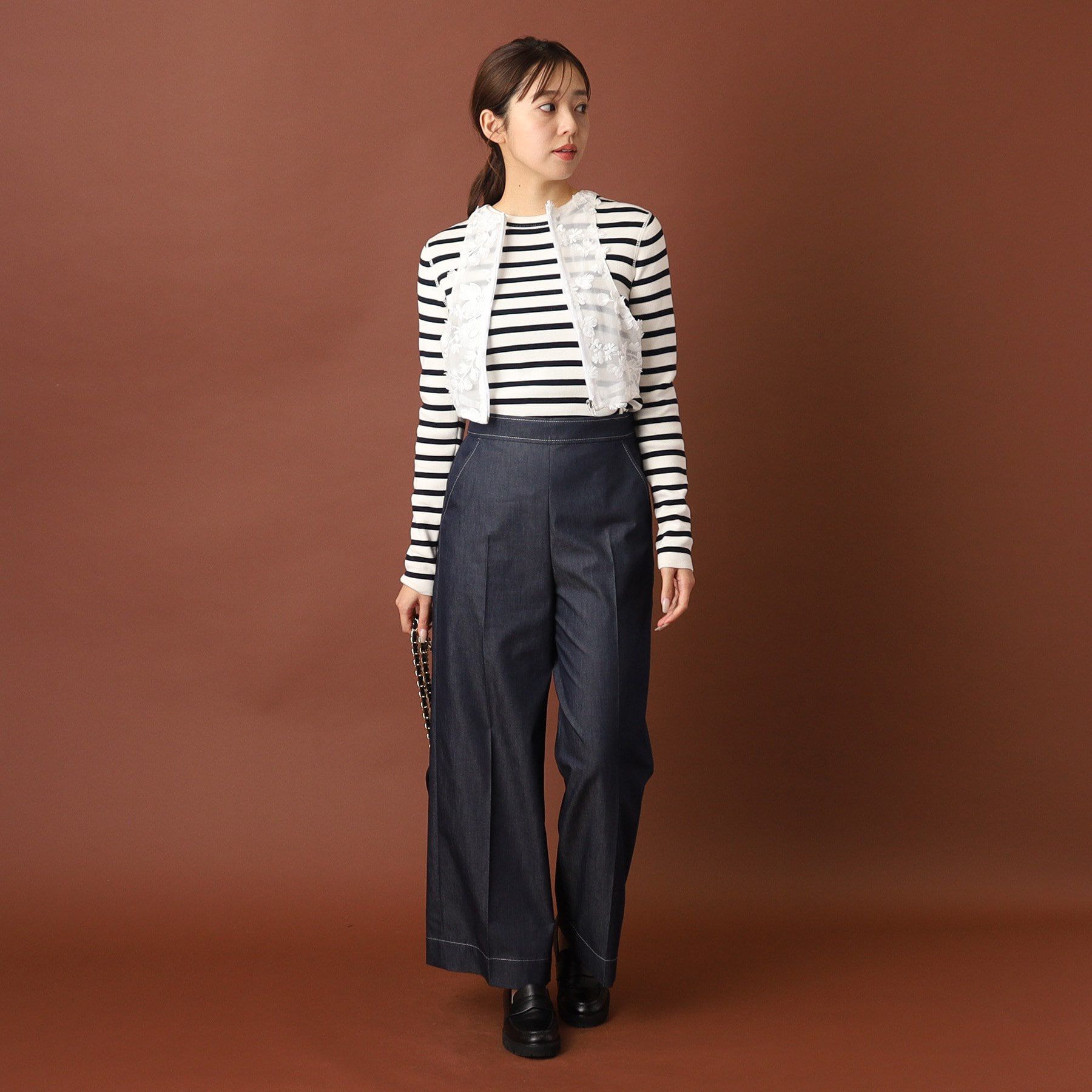 DRESSTERIOR「provoke（プロヴォーク）tulle lace N／S blouse」|シャツ・ブラウス|