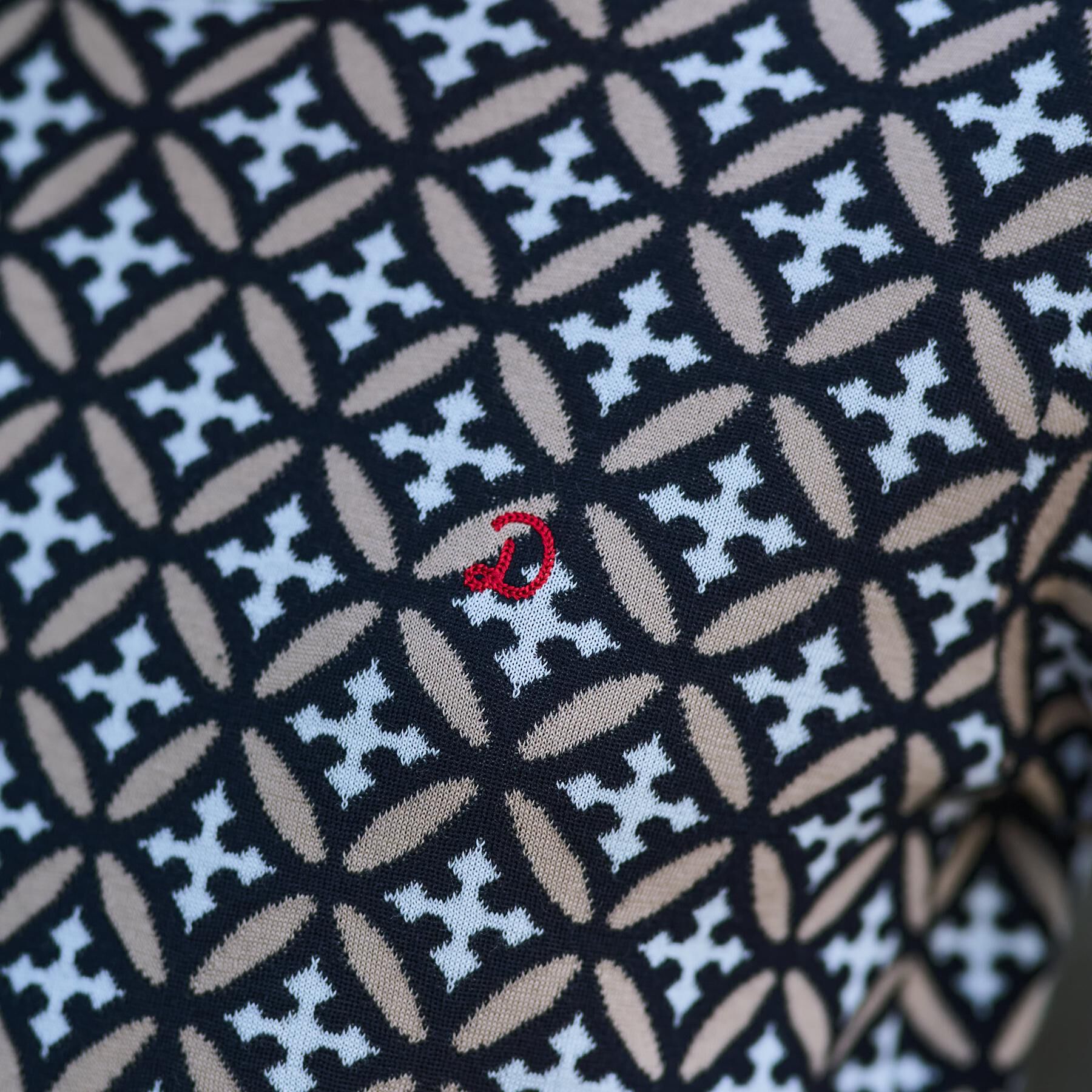 DRESSTERIOR「【コットン100％/オリジナル柄】オーバーラップサークルハーフスリーブニット」|ニット・セーター|