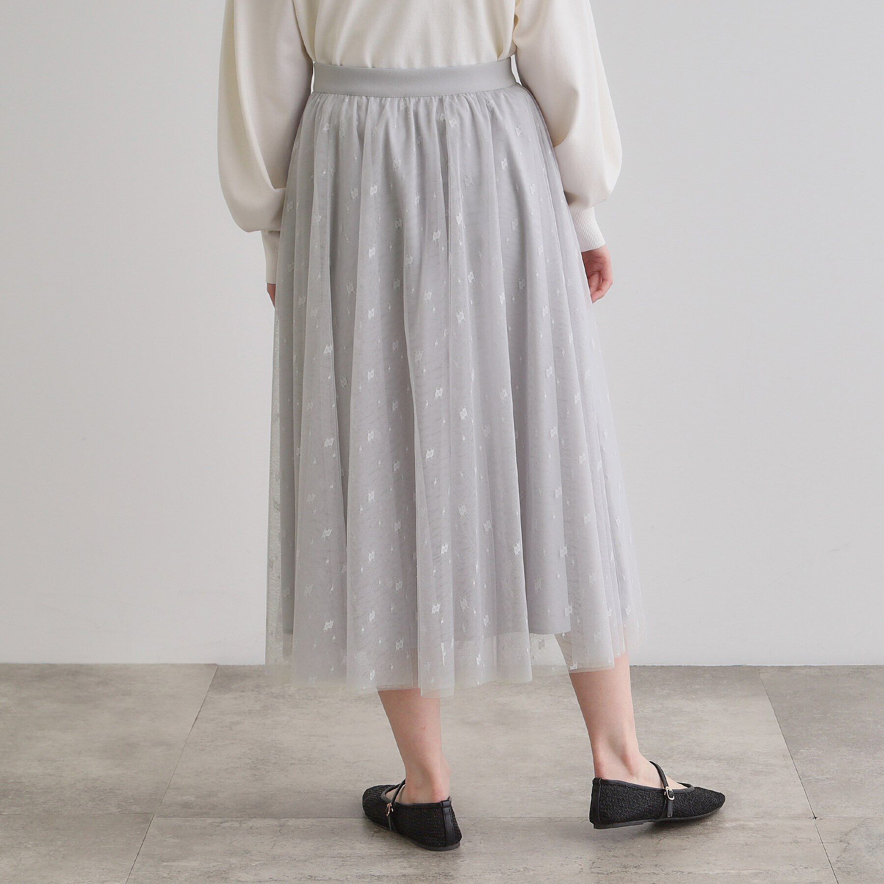 grove「幾何柄チュールスカート」|スカート|