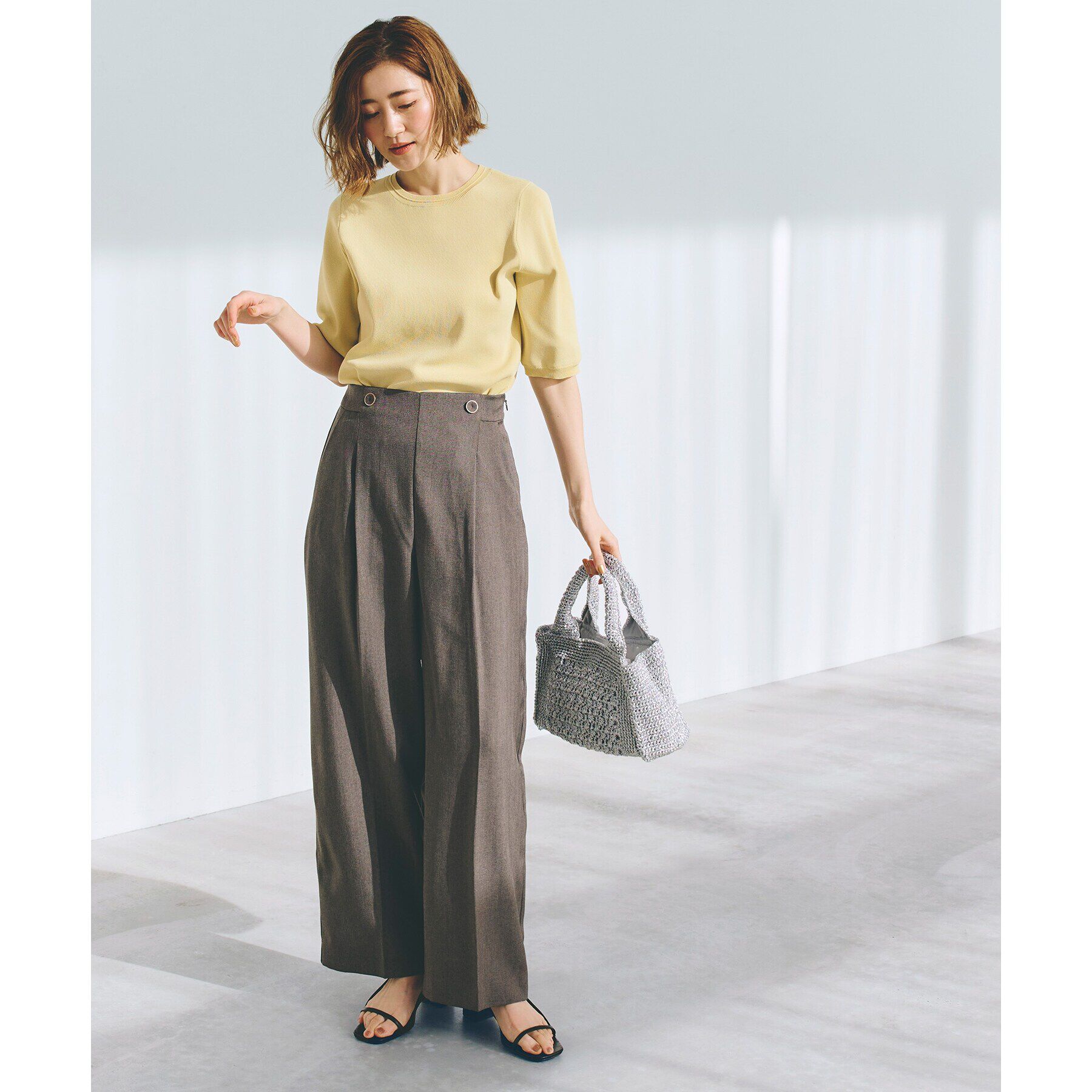 grove「2WAYショルダーストラップワイドパンツ」|その他|