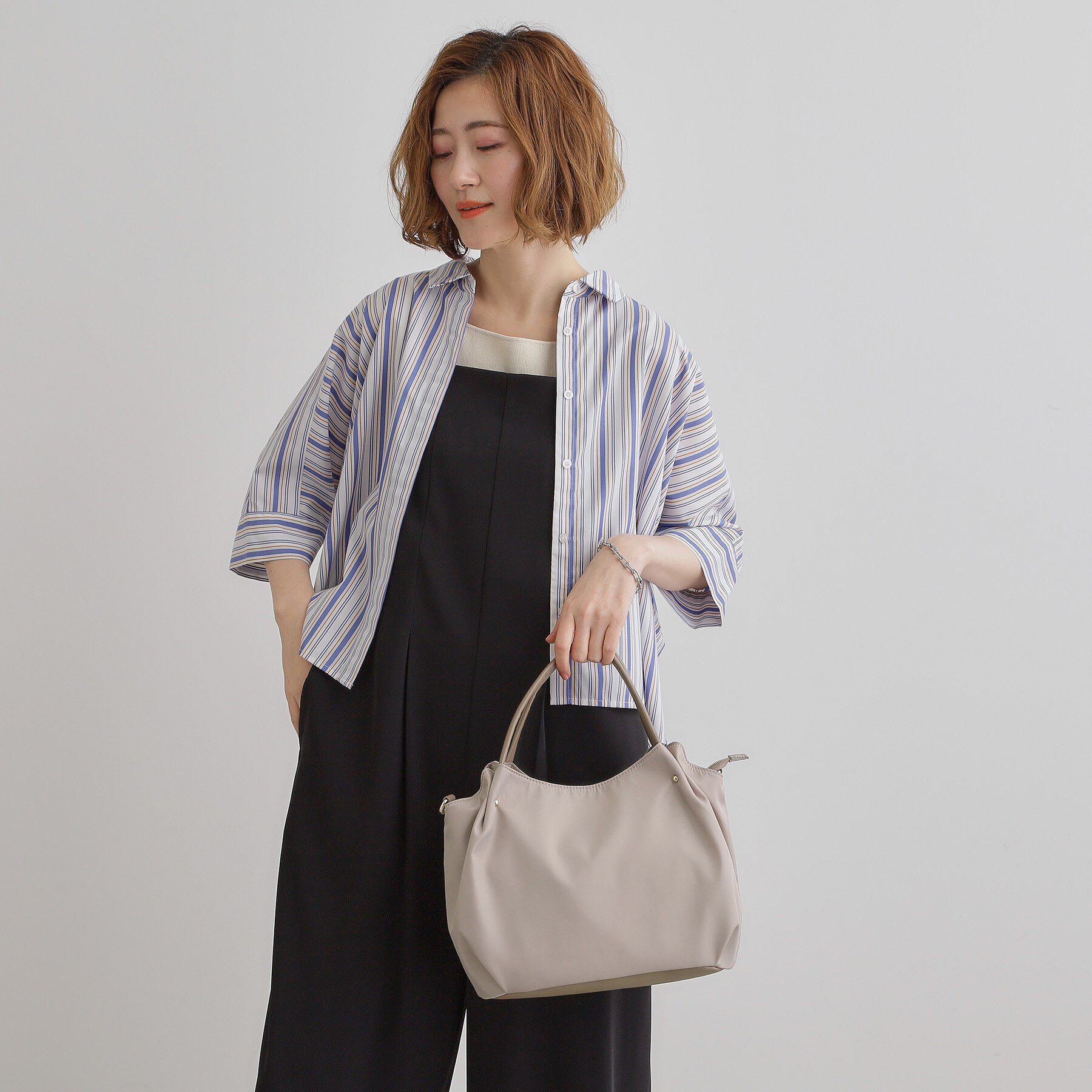 grove「【晴れの日も雨の日も】撥水タック3層2WAYトート」|トートバッグ|