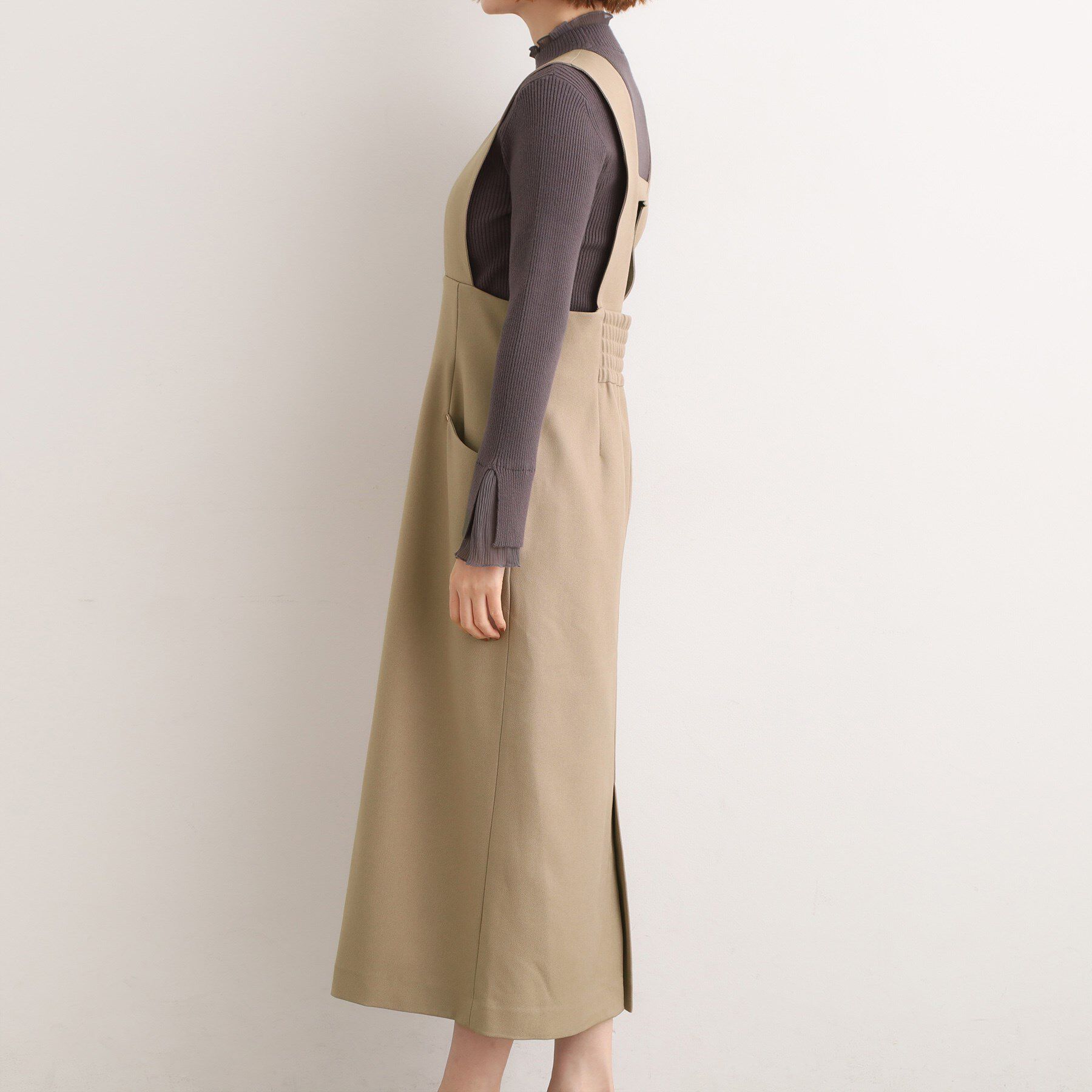 grove「上品さと快適さを両立、美シルエットなハイウエストサス付きスカート」|スカート|