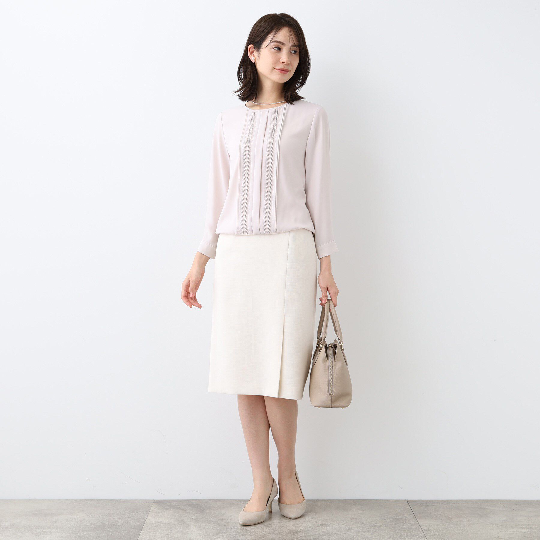 INDIVI「【洗える／UVケア】ピンタックブラウス」|シャツ・ブラウス|