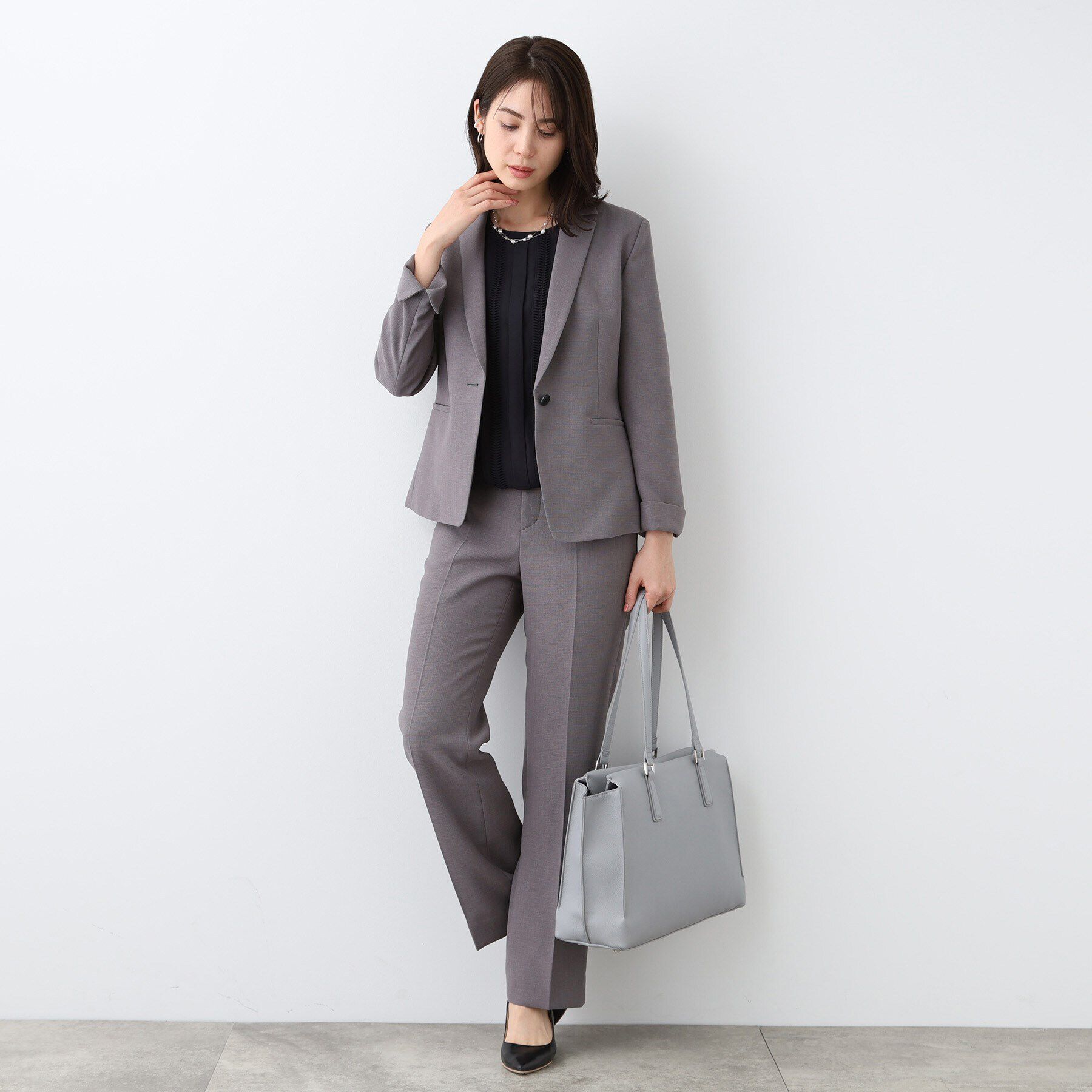 INDIVI「【洗える／UVケア】ピンタックブラウス」|シャツ・ブラウス|