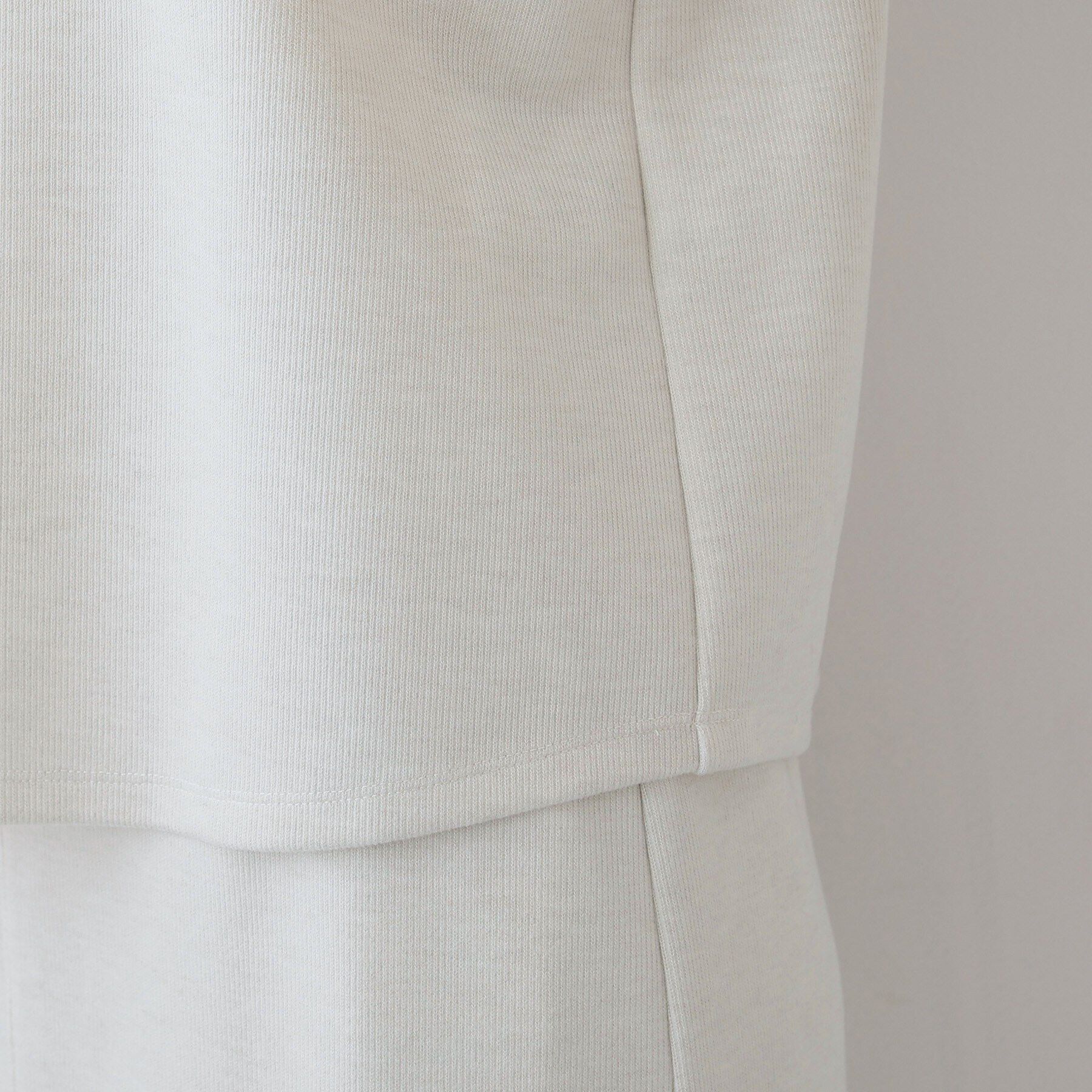 INDIVI「【洗える／UVケア／SETUP可能】メランジ調フェイクファー切り替えトップス」|Tシャツ・カットソー|