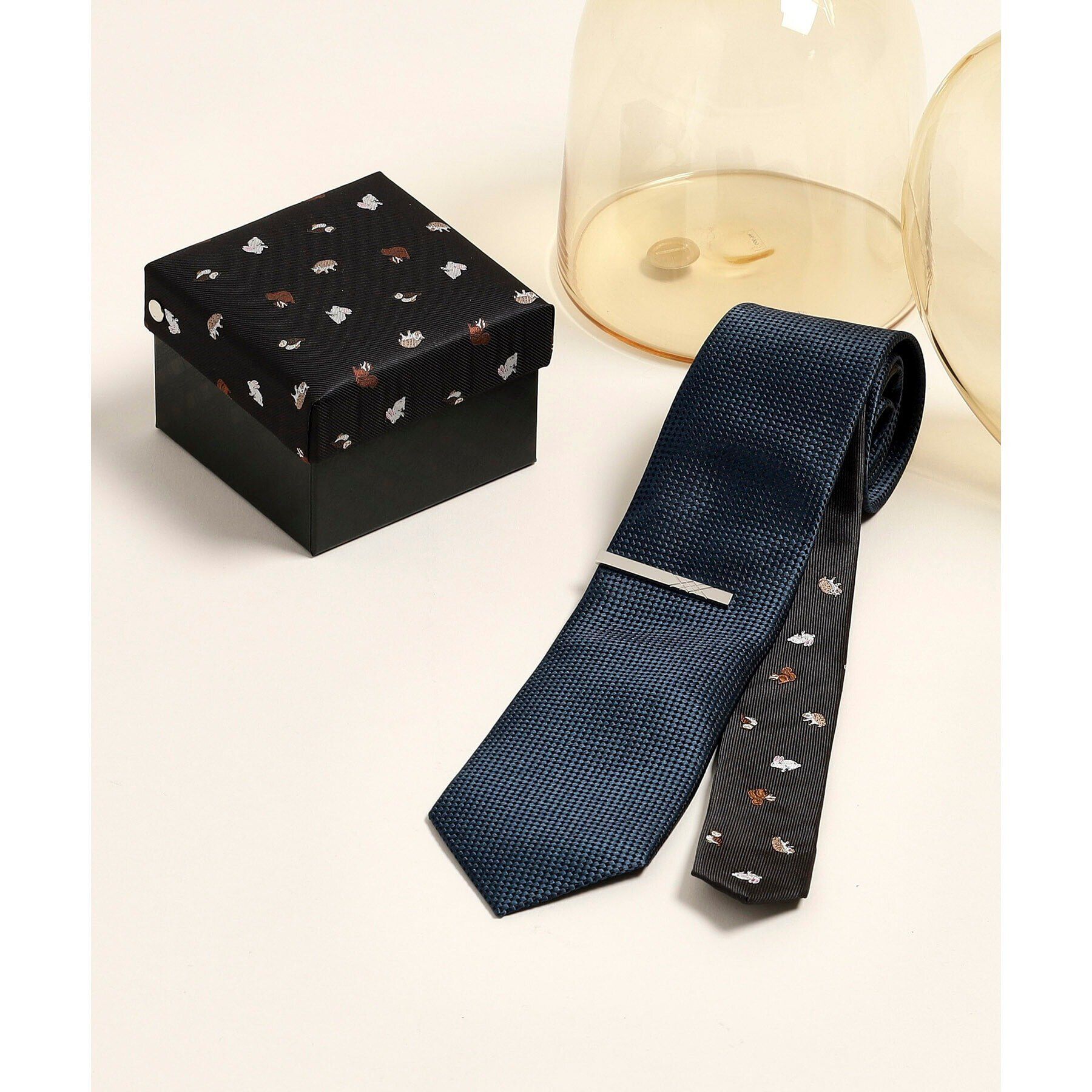 TAKEO KIKUCHI「【アニマル柄】ネクタイ＆タイバーBOXセット」|ネクタイ・蝶ネクタイ|グリーン(022)