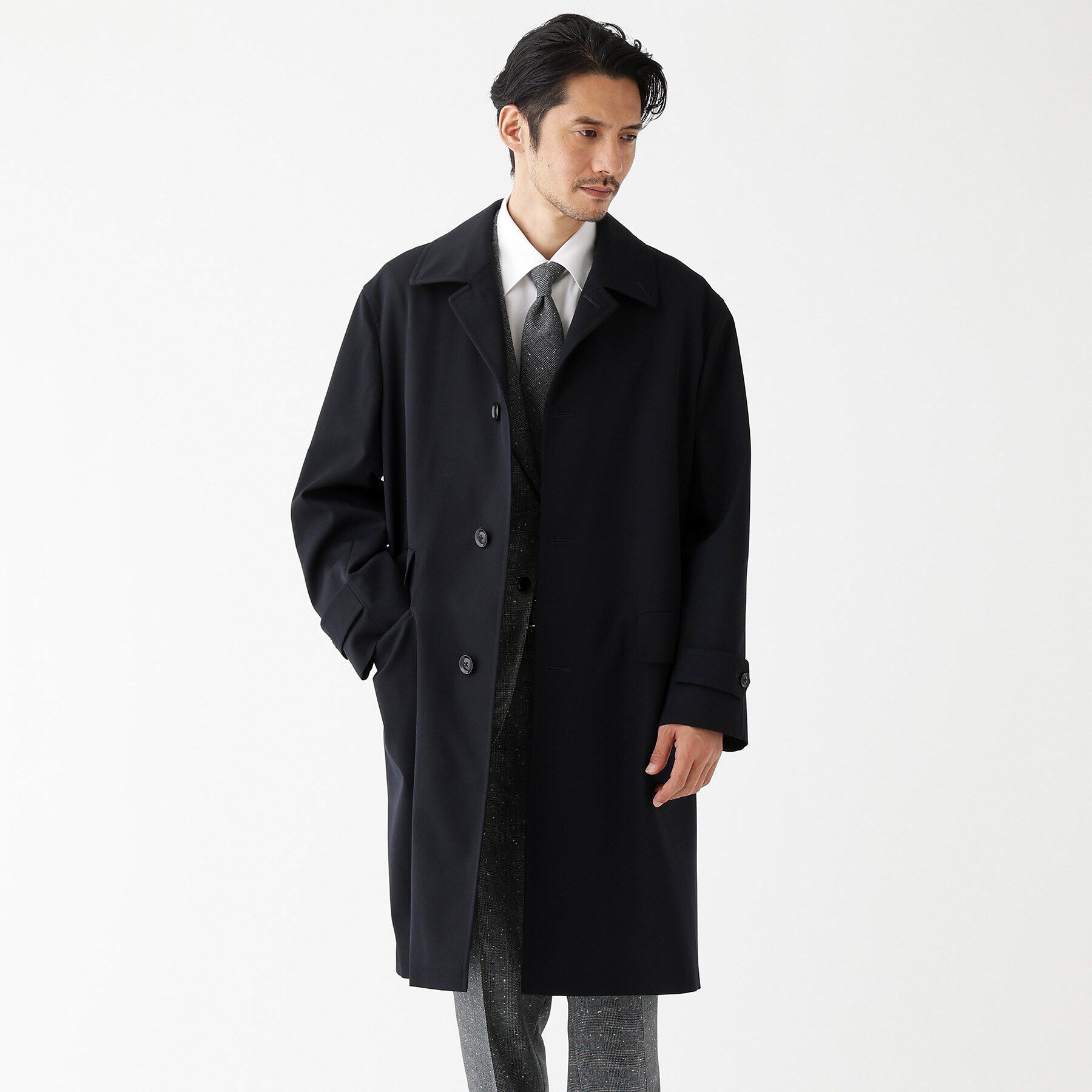 TAKEO KIKUCHI「【THE FLAGSHIP】ヴィンテージギャバジン ステンカラー コート」|ステンカラーコート|