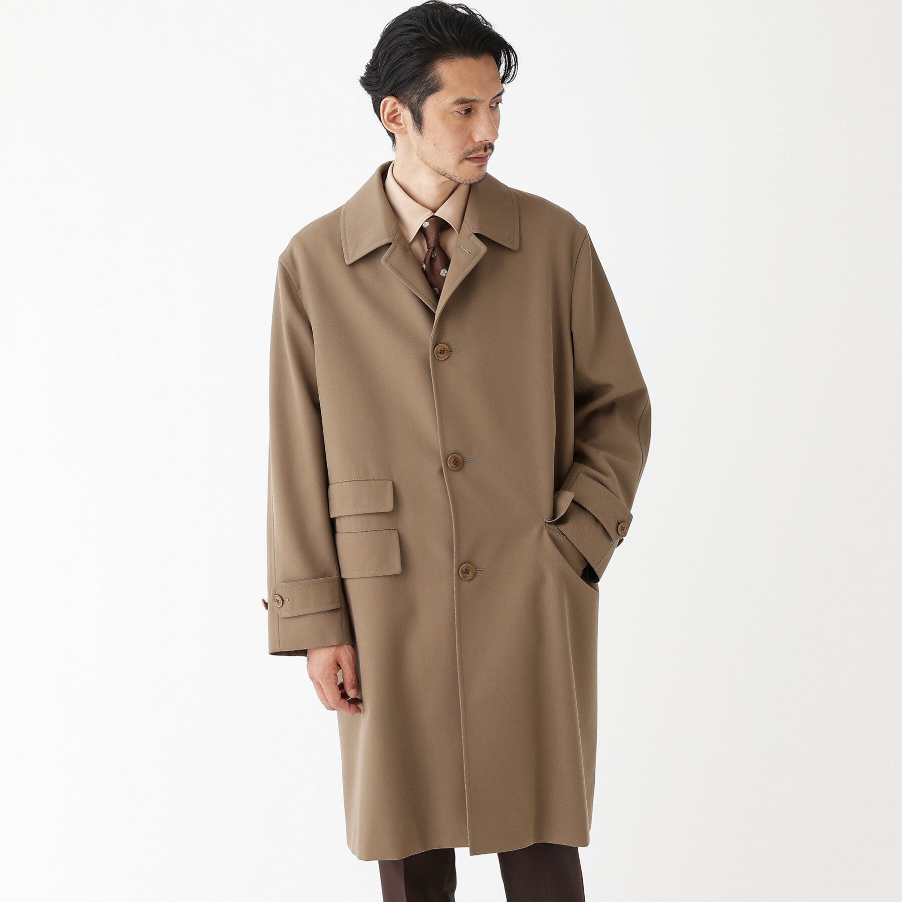 TAKEO KIKUCHI「【THE FLAGSHIP】ヴィンテージギャバジン ステンカラー コート」|ステンカラーコート|