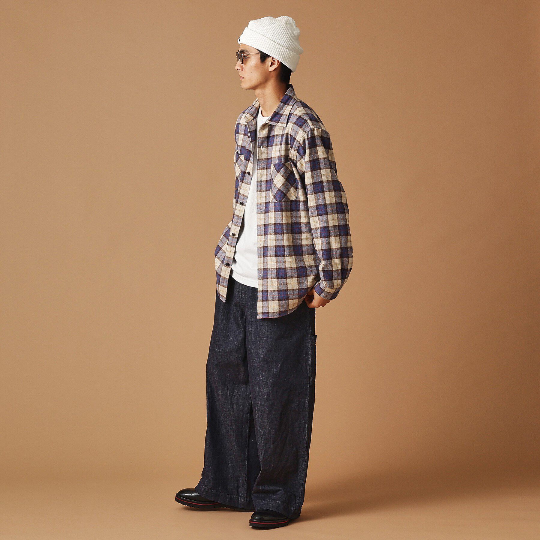 40CARATS&525「撚杢チェックシャツ」|シャツ・ブラウス|