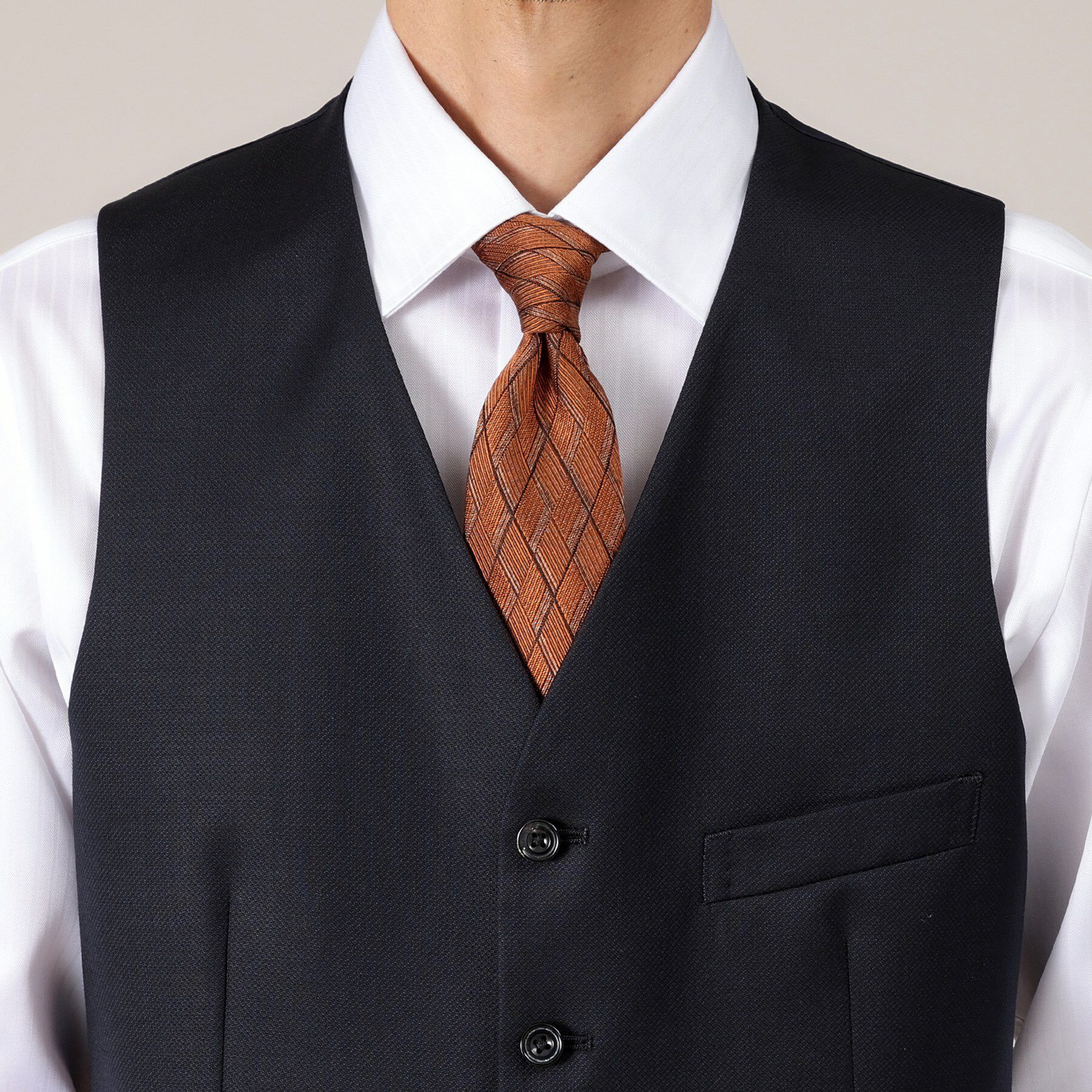 TAKEO KIKUCHI「【DORMEUIL AMADEUS365】ダイアゴナル柄 ベスト /3ピース対応」|スーツ|