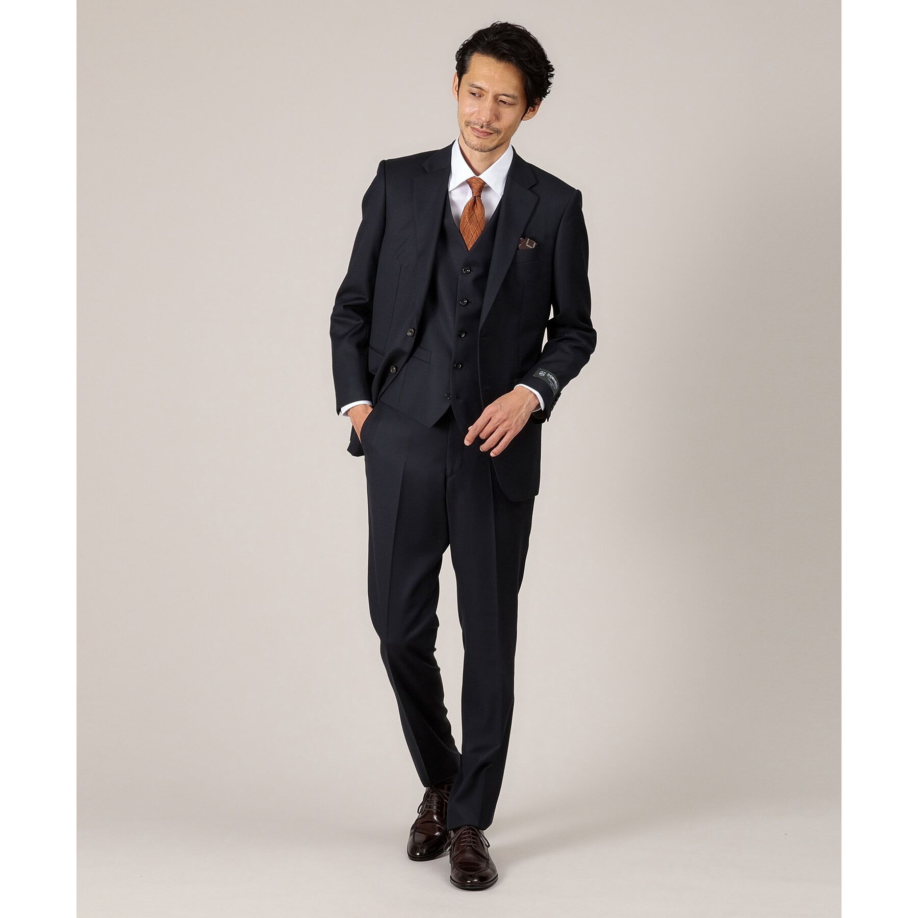 TAKEO KIKUCHI「【DORMEUIL AMADEUS365】ダイアゴナル柄 ベスト /3ピース対応」|スーツ|