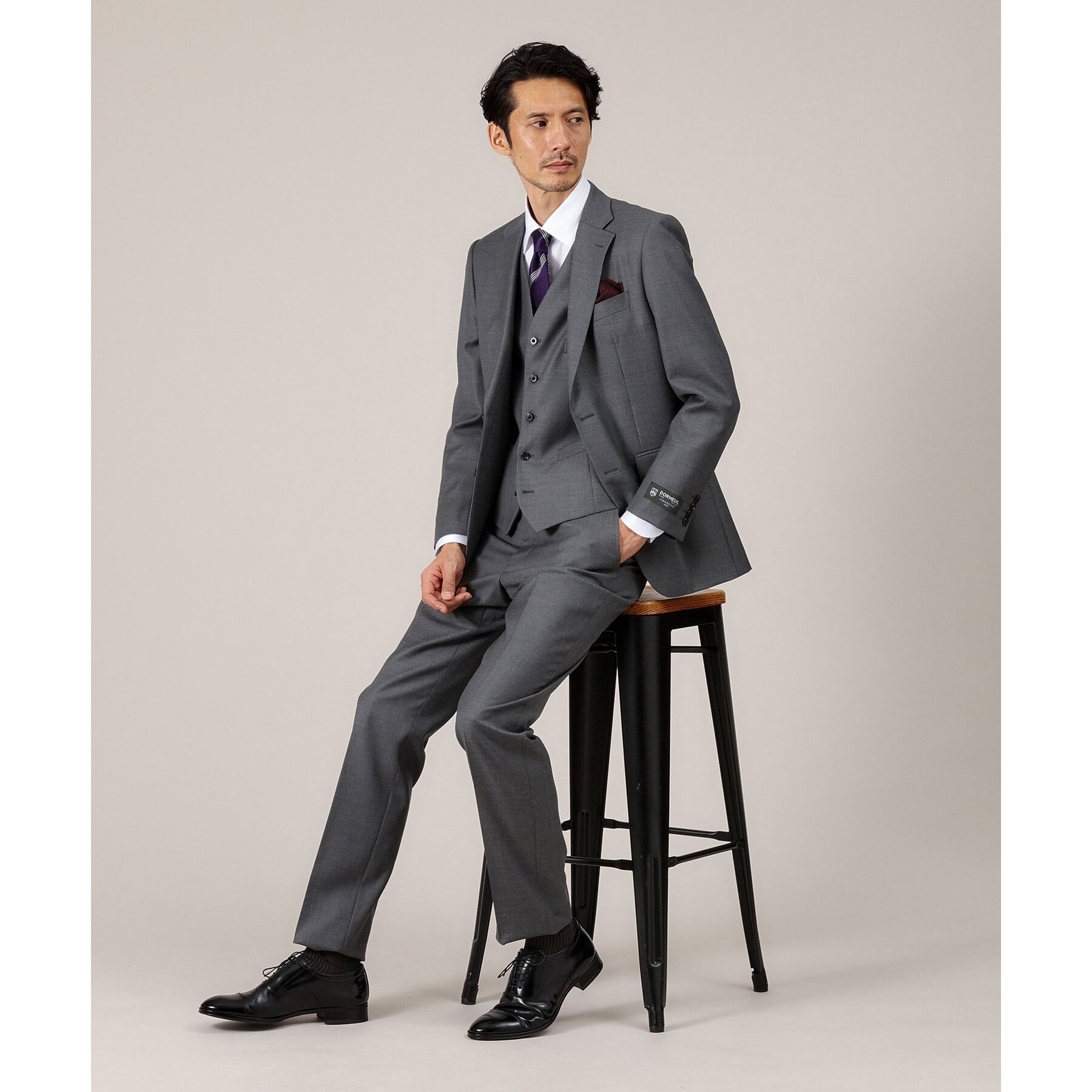 TAKEO KIKUCHI「【DORMEUIL AMADEUS365】ダイアゴナル柄 ベスト /3ピース対応」|スーツ|