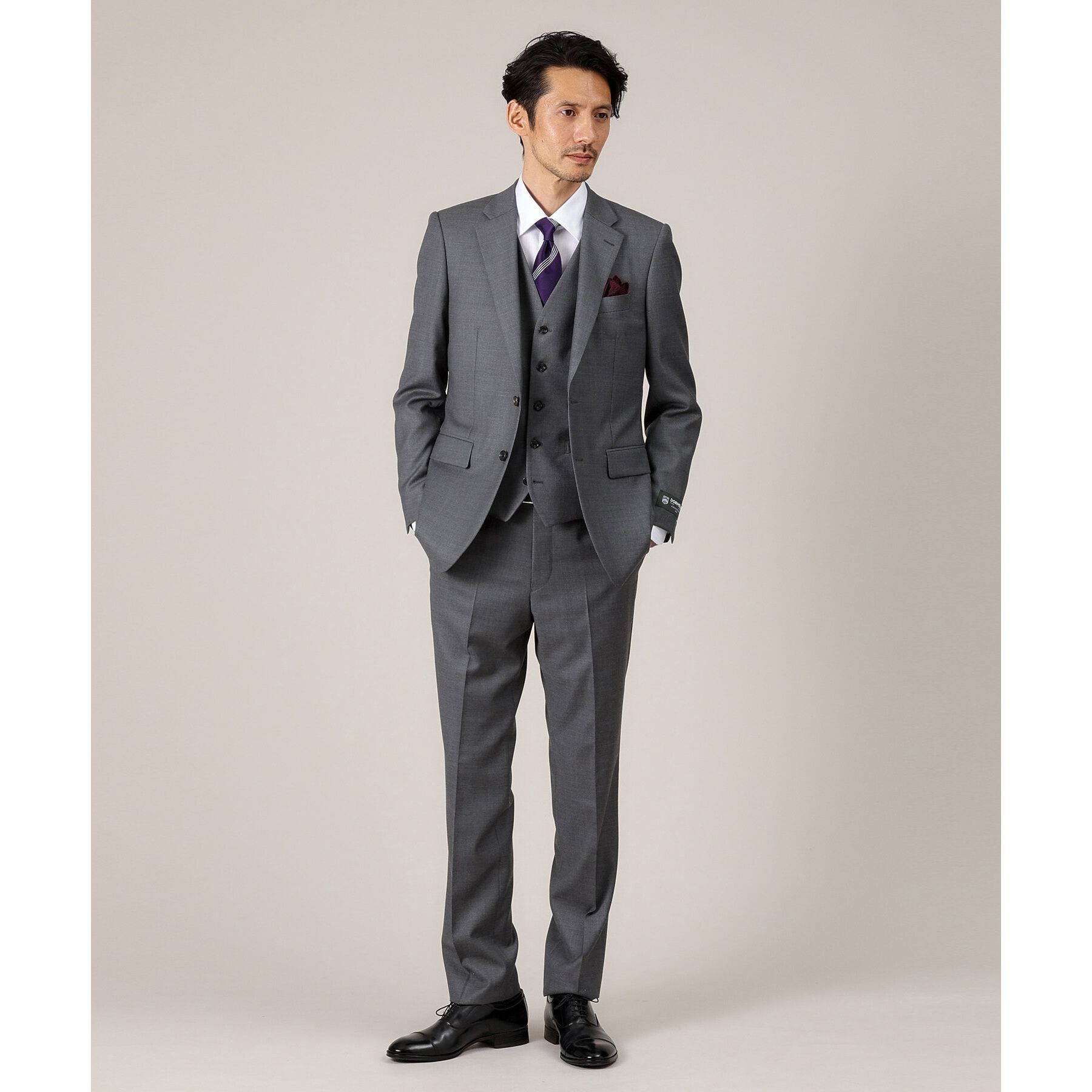 TAKEO KIKUCHI「【DORMEUIL AMADEUS365】ダイアゴナル柄 ベスト /3ピース対応」|スーツ|