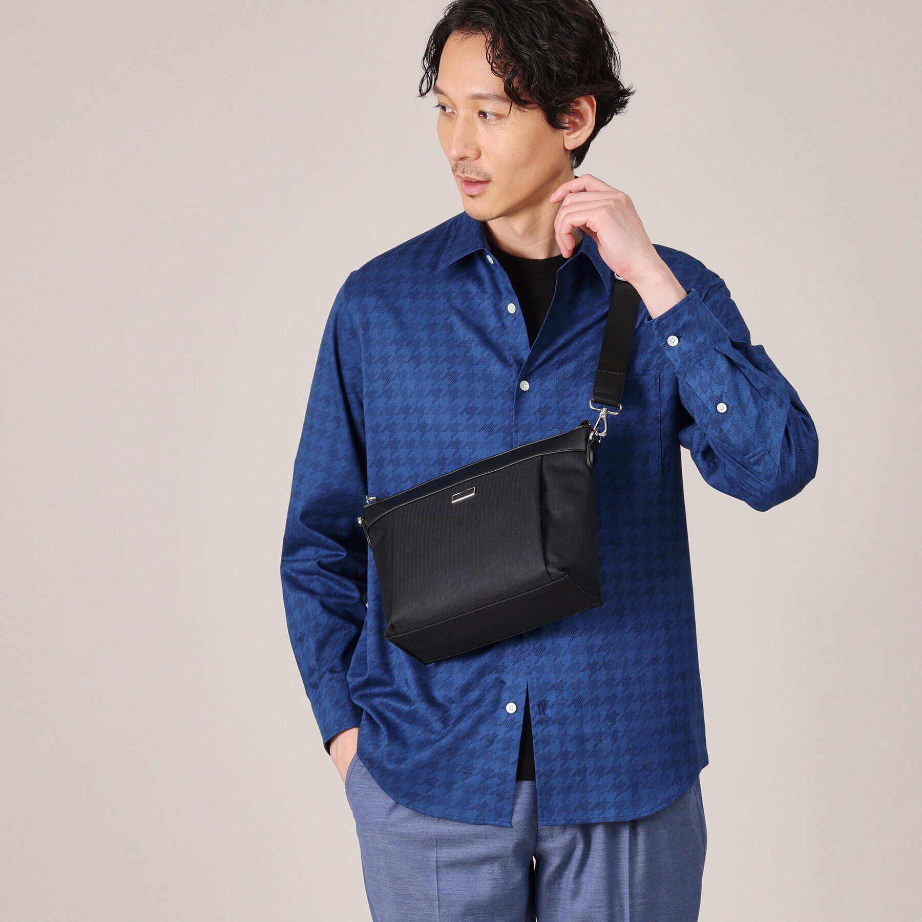 TAKEO KIKUCHI「【横型】ヘリンボン ショルダーバッグ」|ショルダー・メッセンジャー|