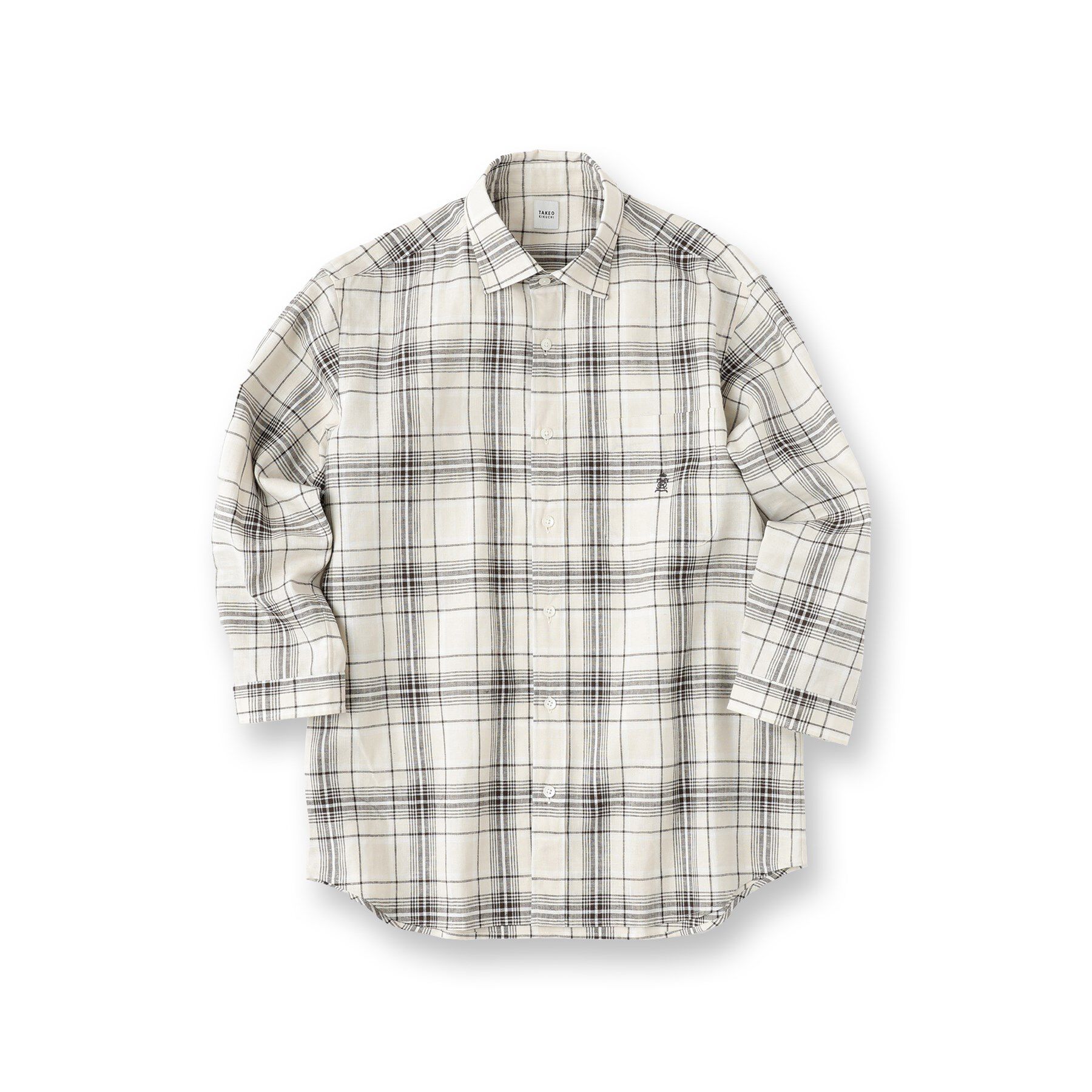 TAKEO KIKUCHI「【LIMITED】リネンブレンド 7分袖シャツ」|シャツ・ブラウス|