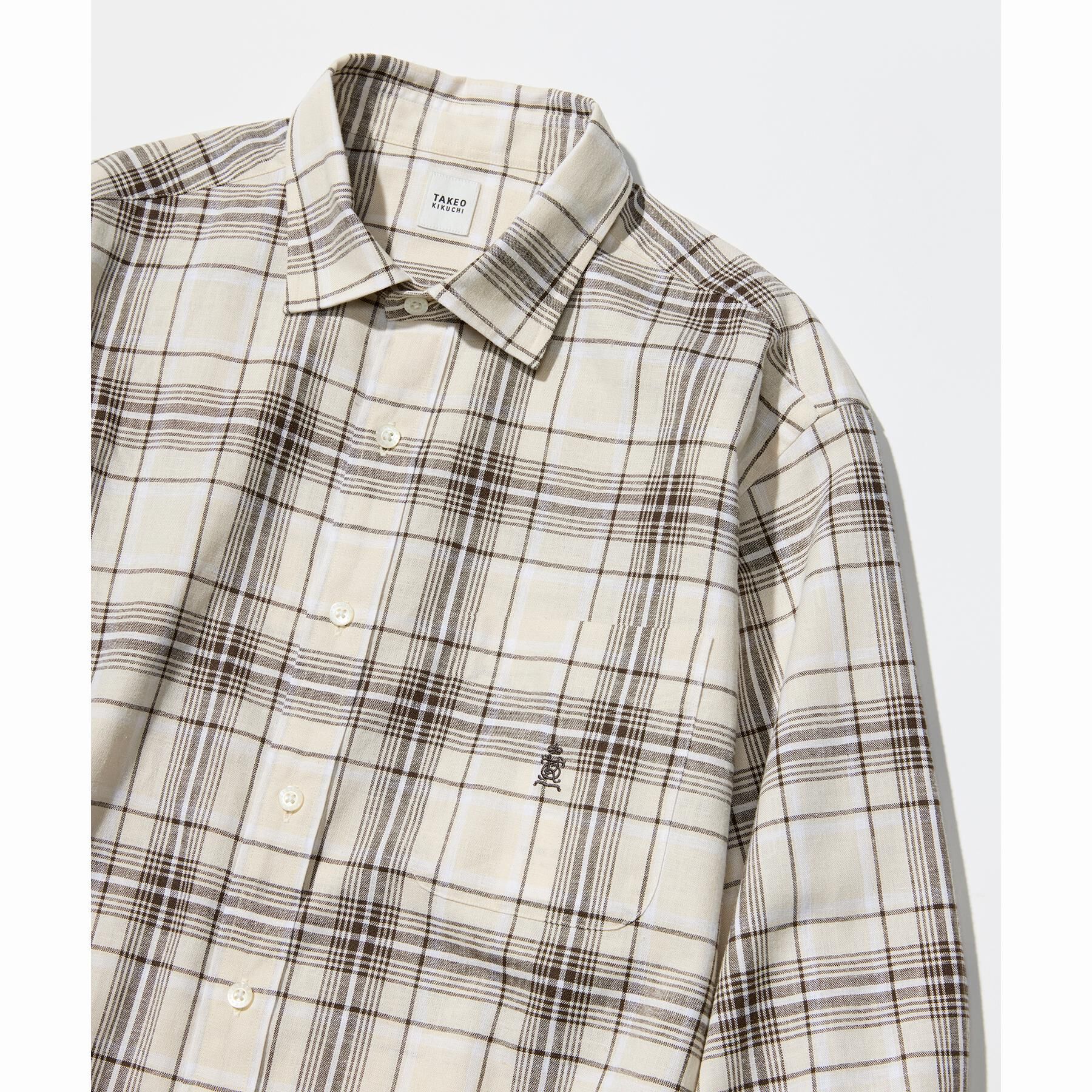 TAKEO KIKUCHI「【LIMITED】リネンブレンド 7分袖シャツ」|シャツ・ブラウス|