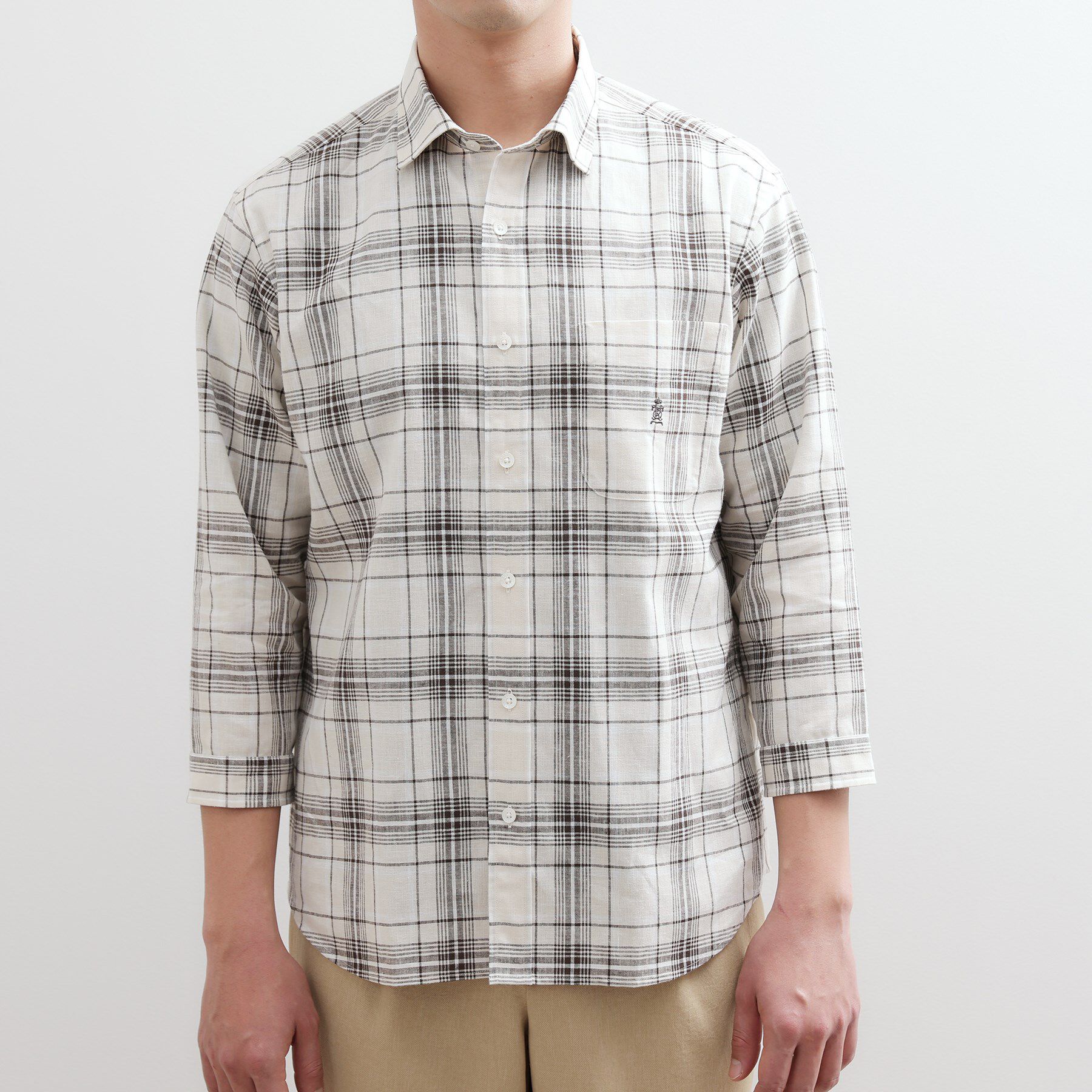 TAKEO KIKUCHI「【LIMITED】リネンブレンド 7分袖シャツ」|シャツ・ブラウス|