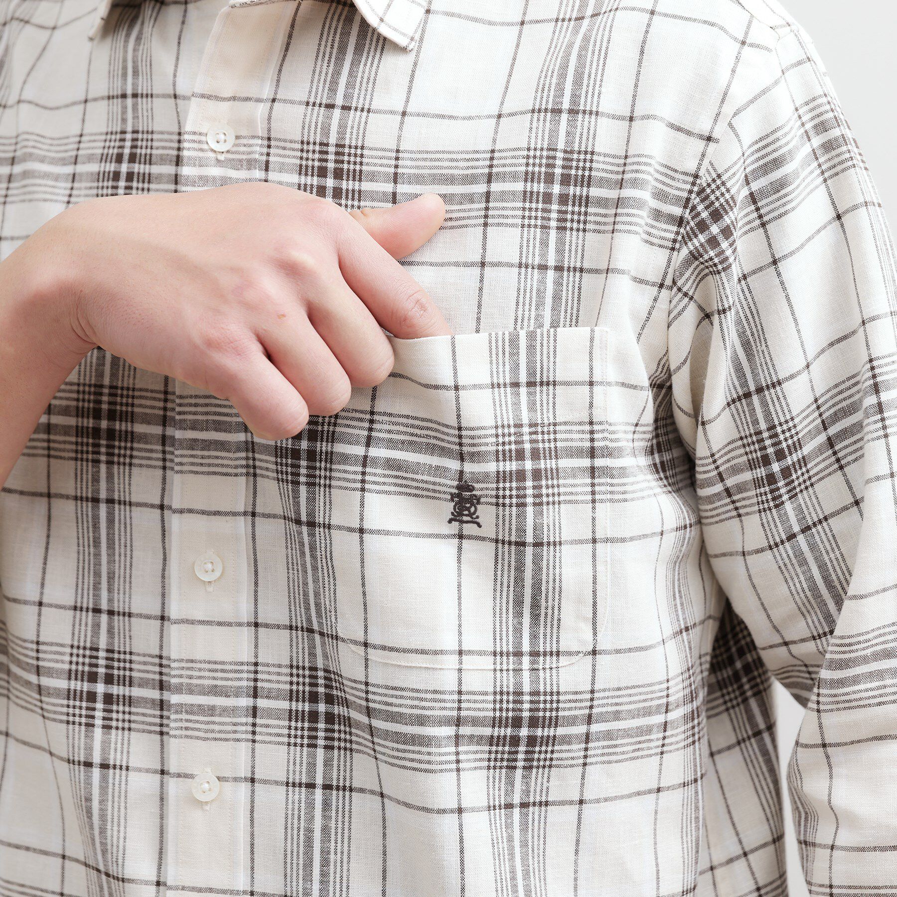 TAKEO KIKUCHI「【LIMITED】リネンブレンド 7分袖シャツ」|シャツ・ブラウス|