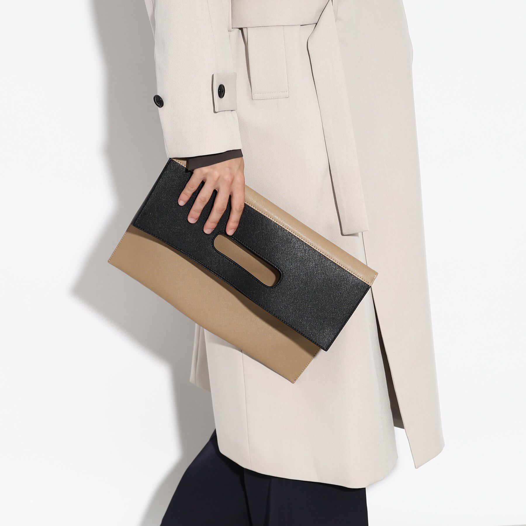 tk.TAKEO KIKUCHI「【WEB限定】レザー調クラッチバッグ」|クラッチバッグ|