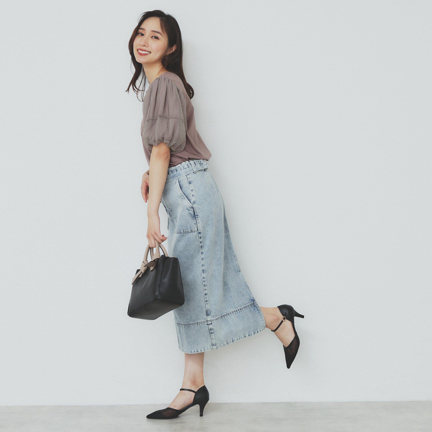 index「チュールドッキングバルーントップス【洗濯機洗い可/接触冷感】」|Tシャツ・カットソー|