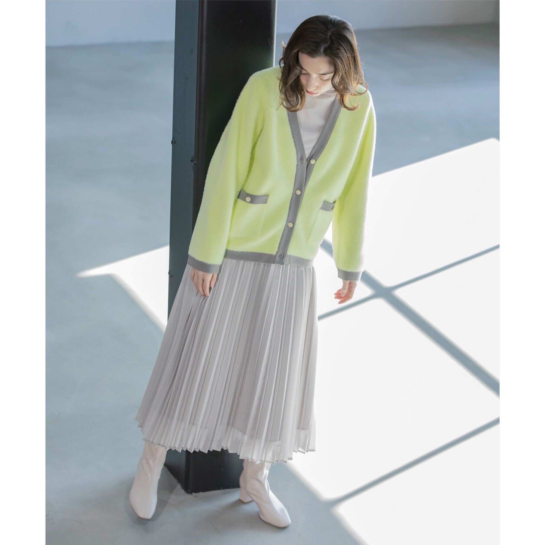 OPAQUE.CLIP「《通勤・セレモニー対応》シアーローンプリーツスカート【洗濯機洗い可】」|スカート|