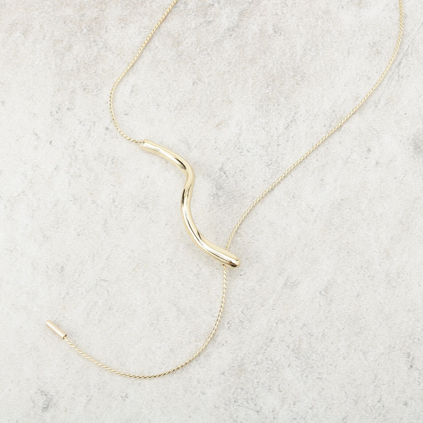 OPAQUE.CLIP「ねじりメタルスライドネックレス」|ネックレス|ゴールド(007)