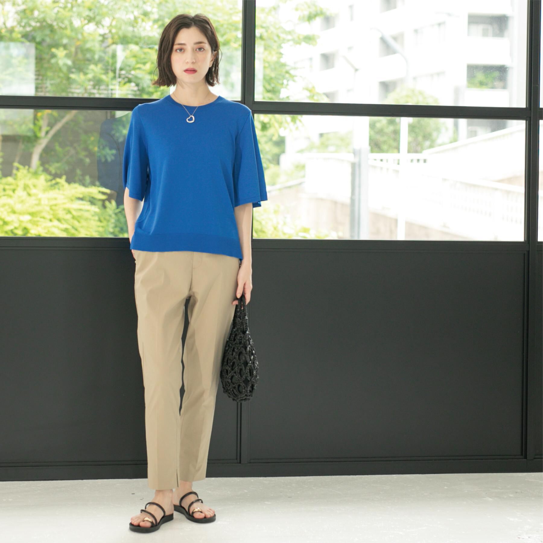 OPAQUE.CLIP「麻混ハイストレッチイージースティックパンツ【洗濯機洗い可】」|その他|