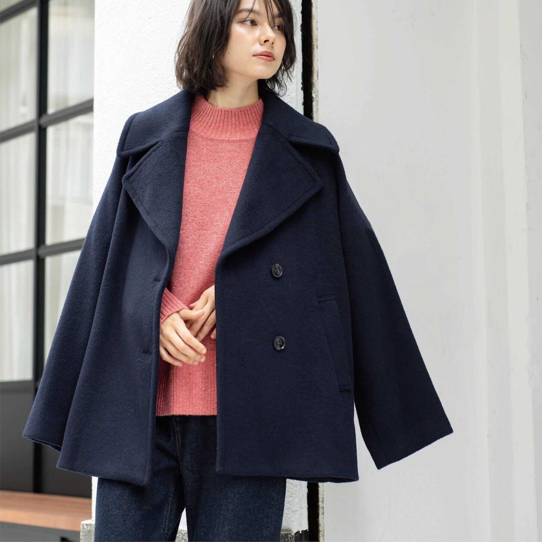 カシミヤブレンドウールミドルピーコート（OPAQUE.CLIP）｜ルミネの