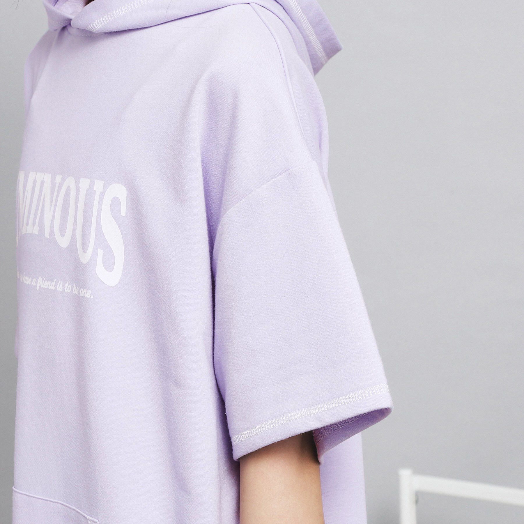 PINK-latte「配色ステッチパーカチュニック」|パーカー|