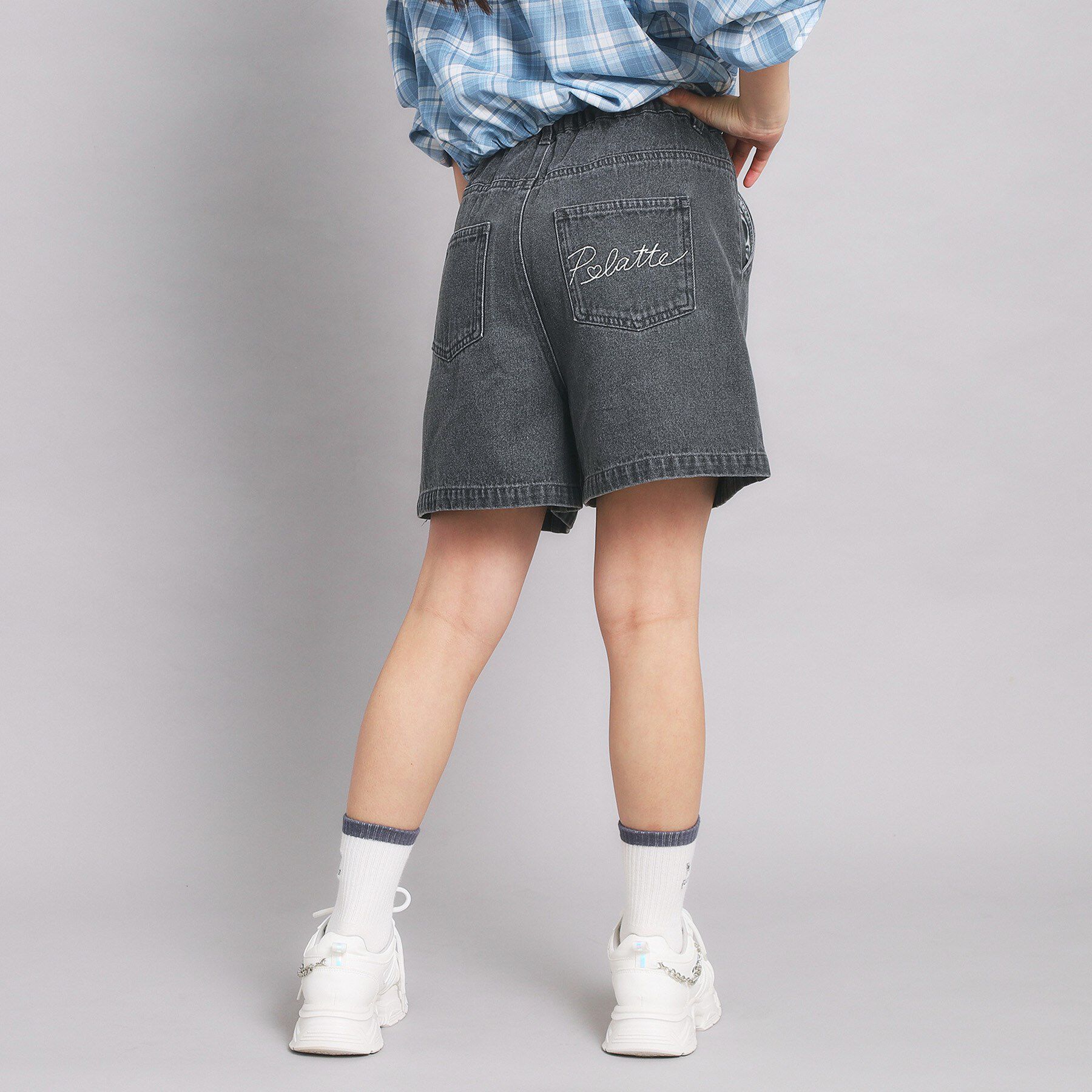 PINK-latte「ハイウエストショートパンツ」|キュロット|