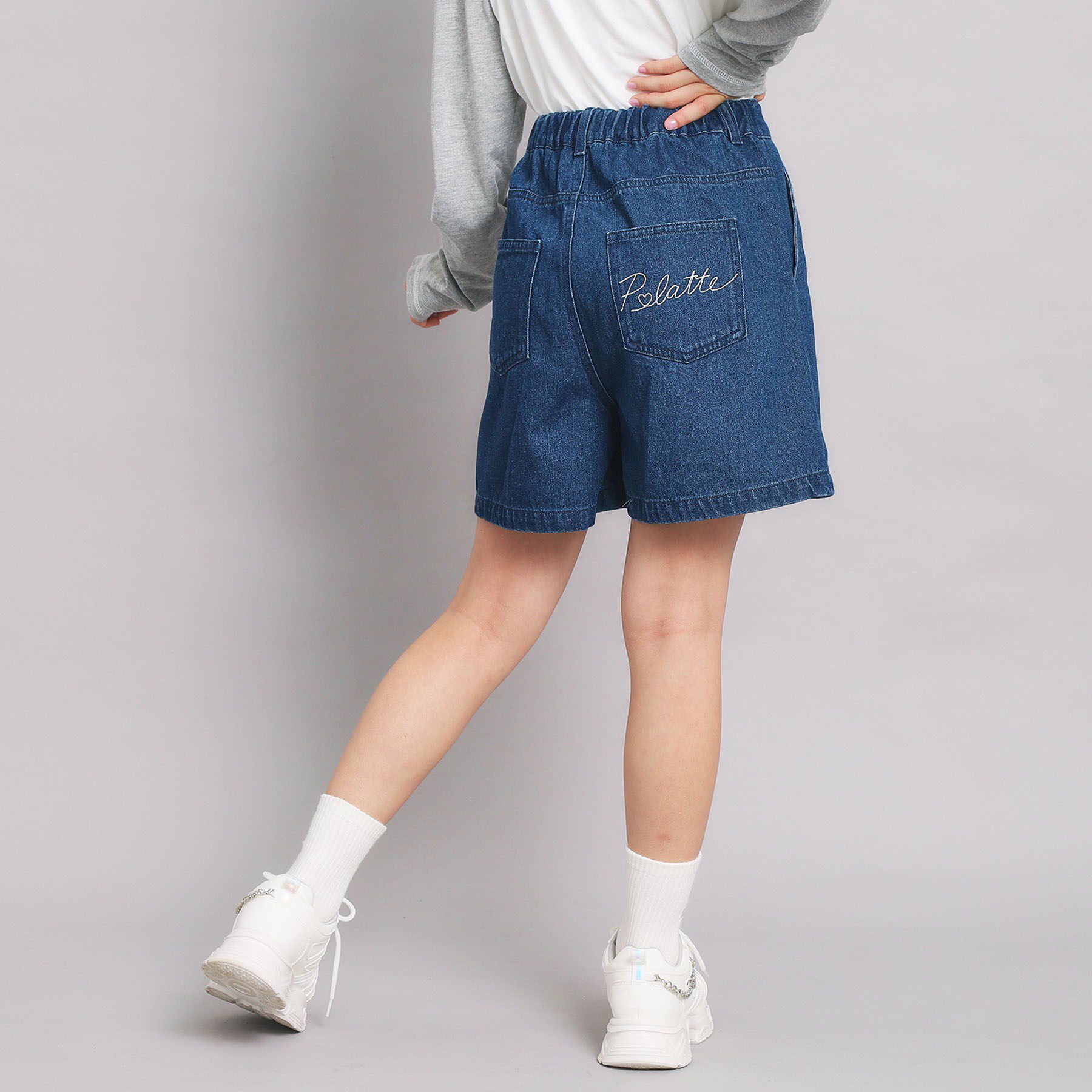 PINK-latte「ハイウエストショートパンツ」|キュロット|