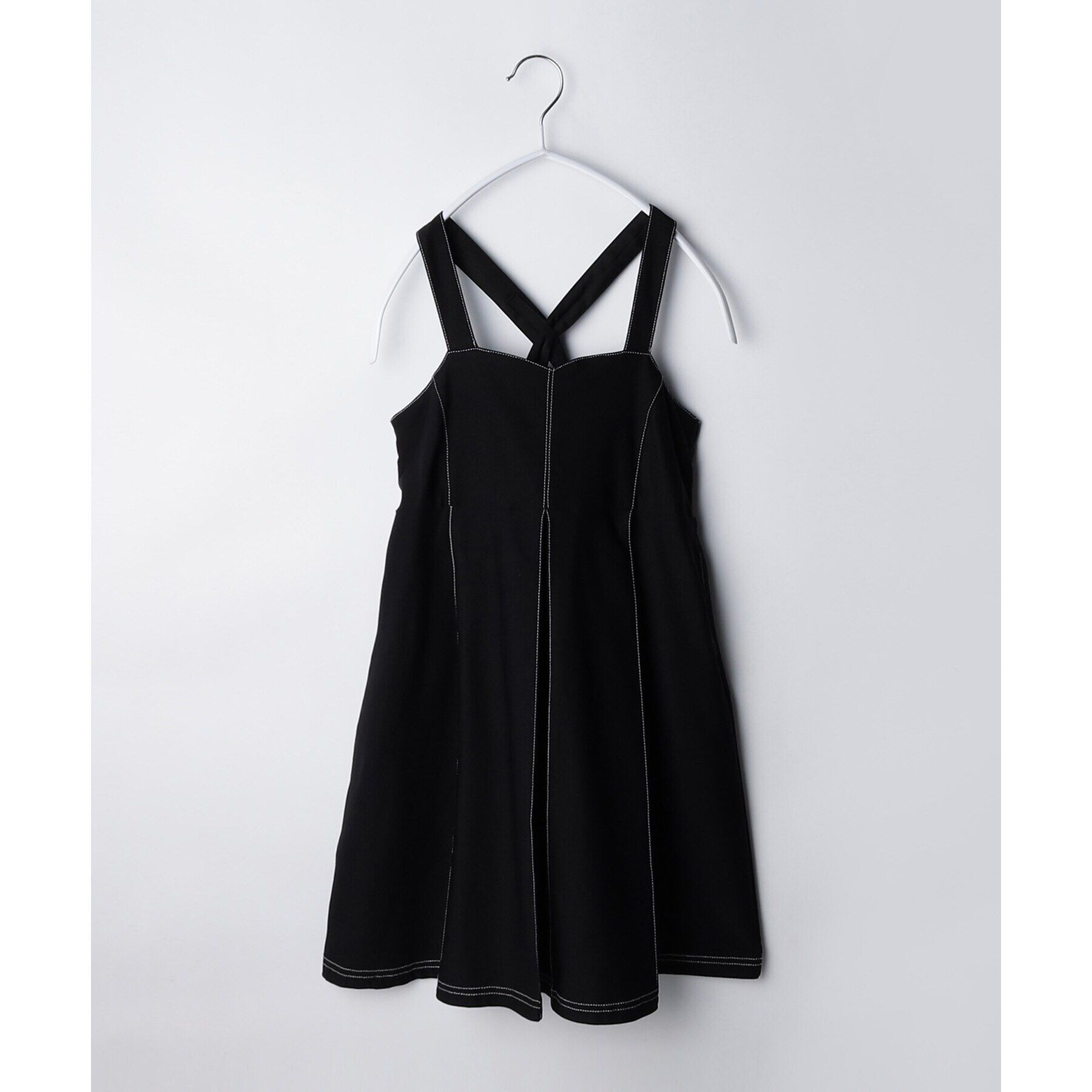 THE SHOP TK「【110－160/親子リンク】デニムジャンスカ/洗濯機OK」|ジャンパースカート|