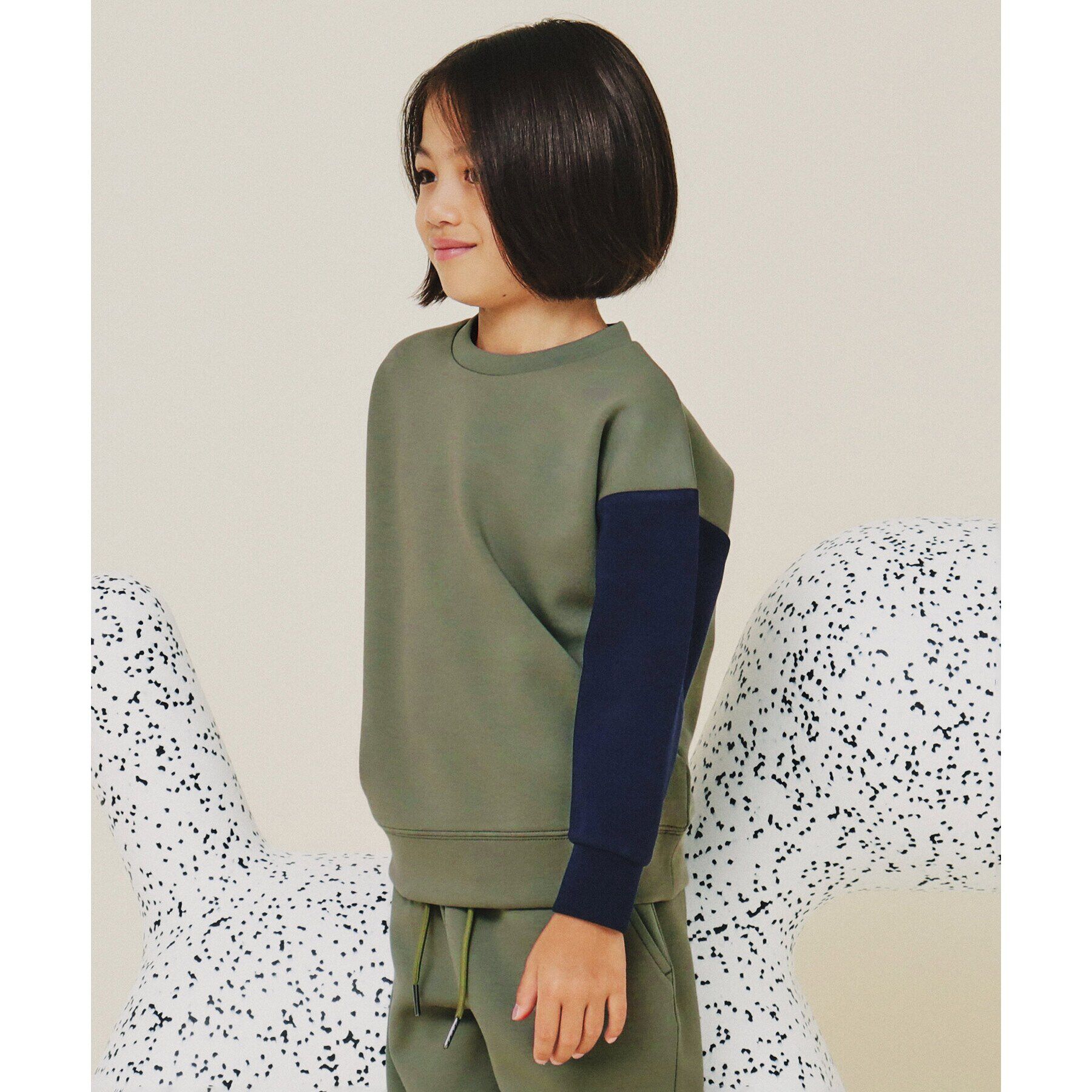 THE SHOP TK「【110-160】配色ダンボールプルオーバー/洗濯機OK」|Tシャツ・カットソー|