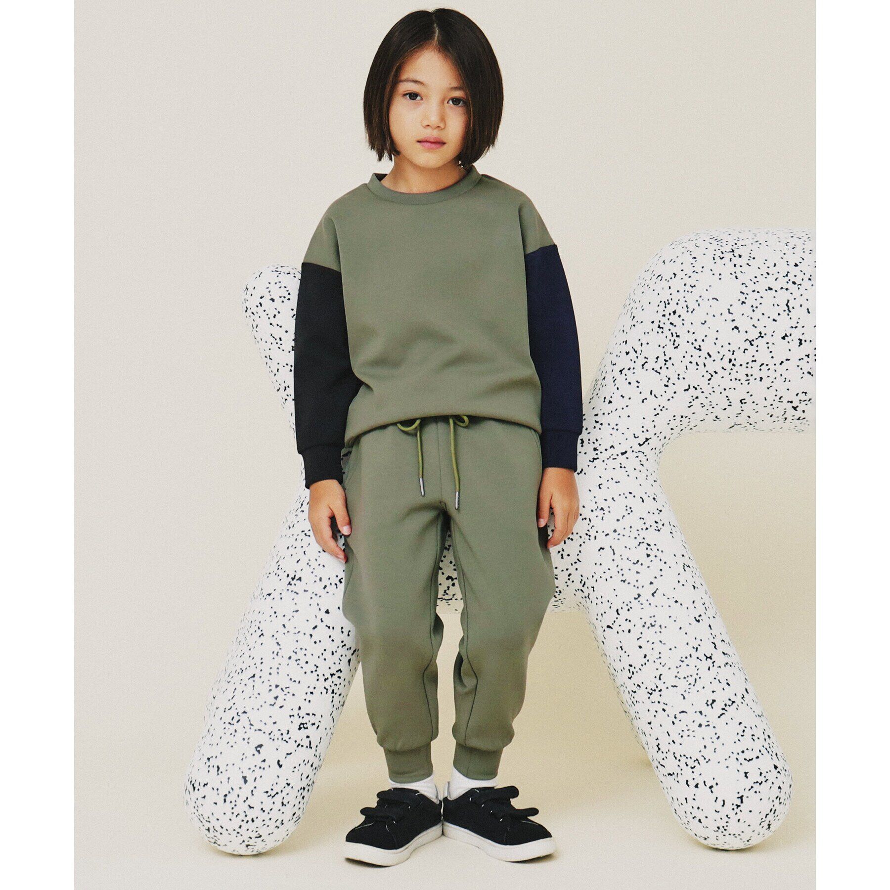 THE SHOP TK「【110-160】配色ダンボールプルオーバー/洗濯機OK」|Tシャツ・カットソー|