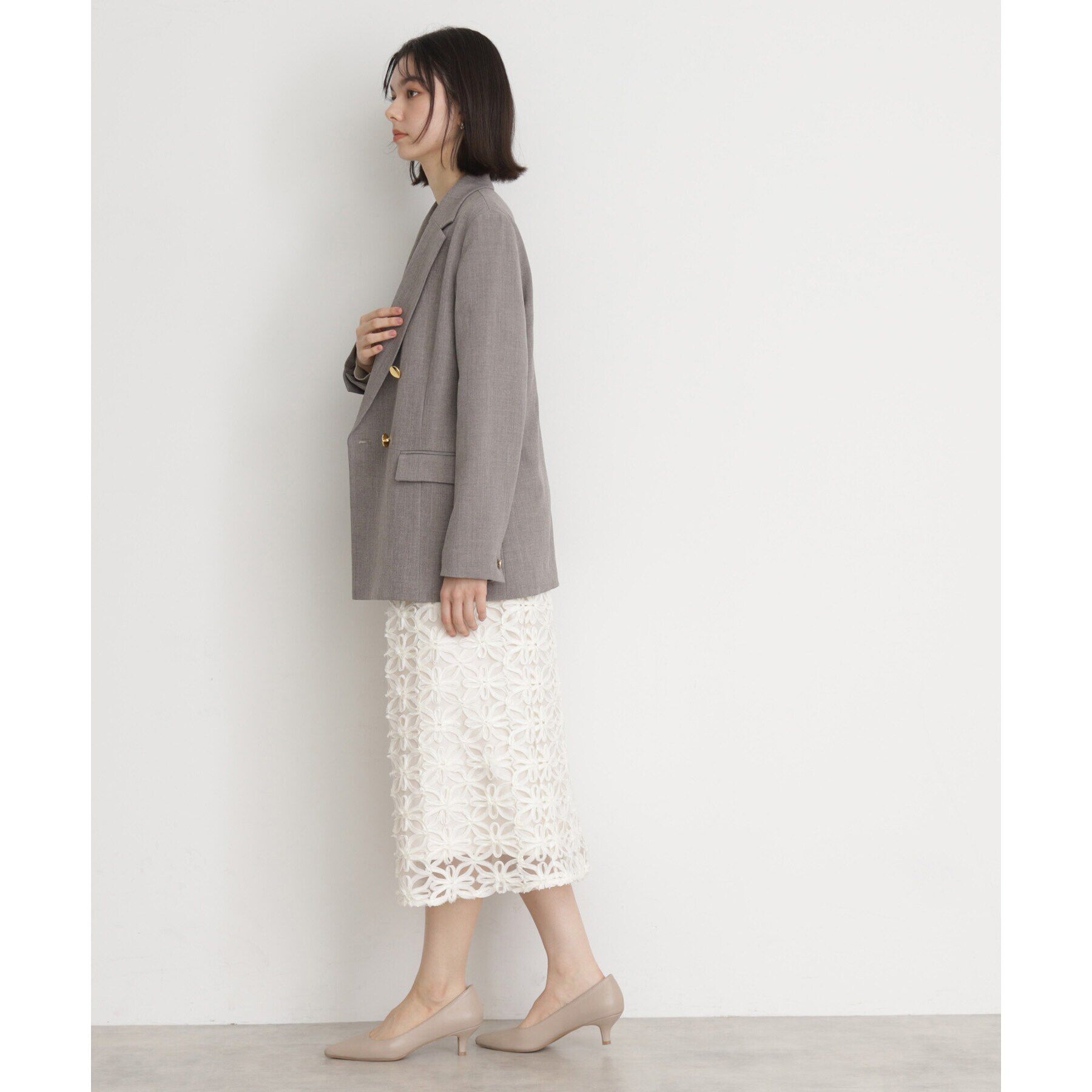 THE SHOP TK「【ONOFF活躍／セレモニー】刺繍レーススカート／洗える」|スカート|