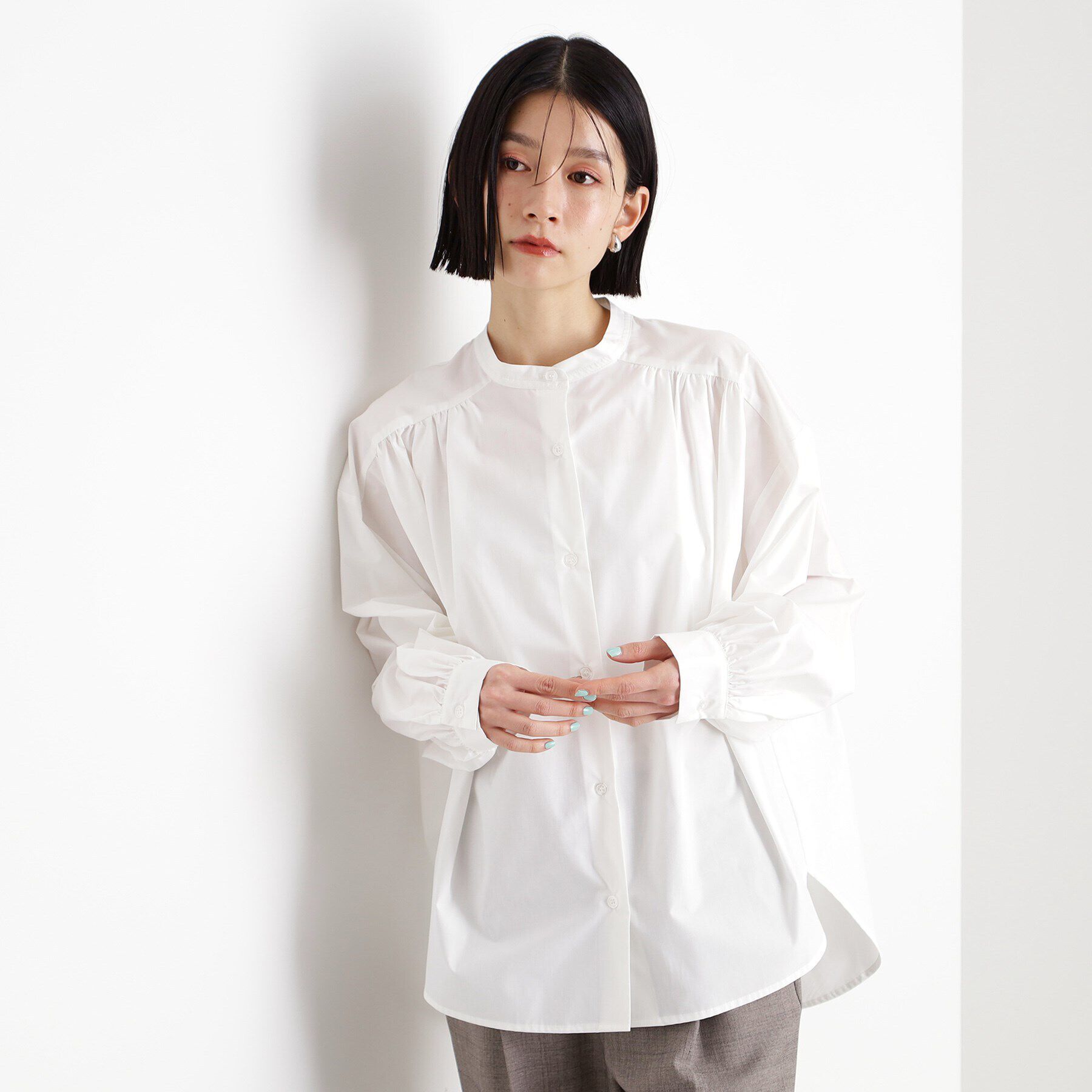 THE SHOP TK「バックシャーリングシャツ【洗える】」|シャツ・ブラウス|