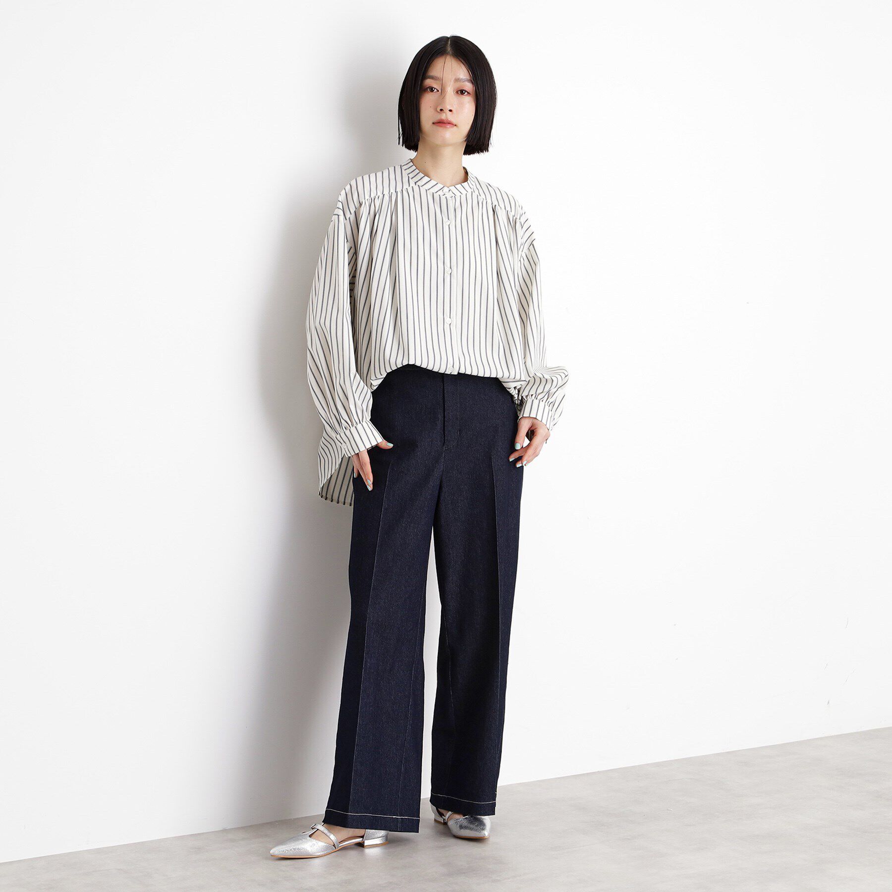 THE SHOP TK「バックシャーリングシャツ【洗える】」|シャツ・ブラウス|