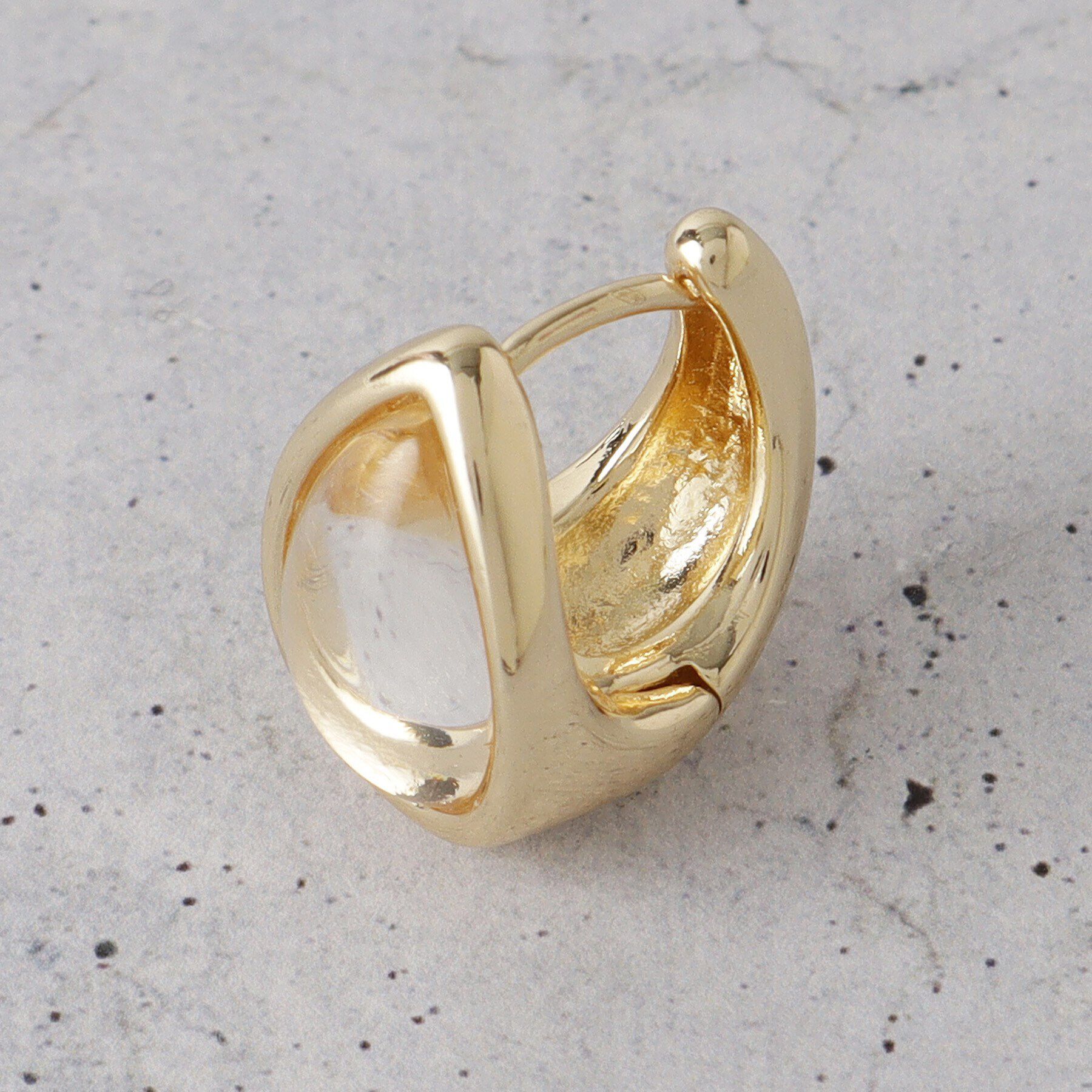 THE SHOP TK「クリアドロップメタルコンビピアス」|ピアス|