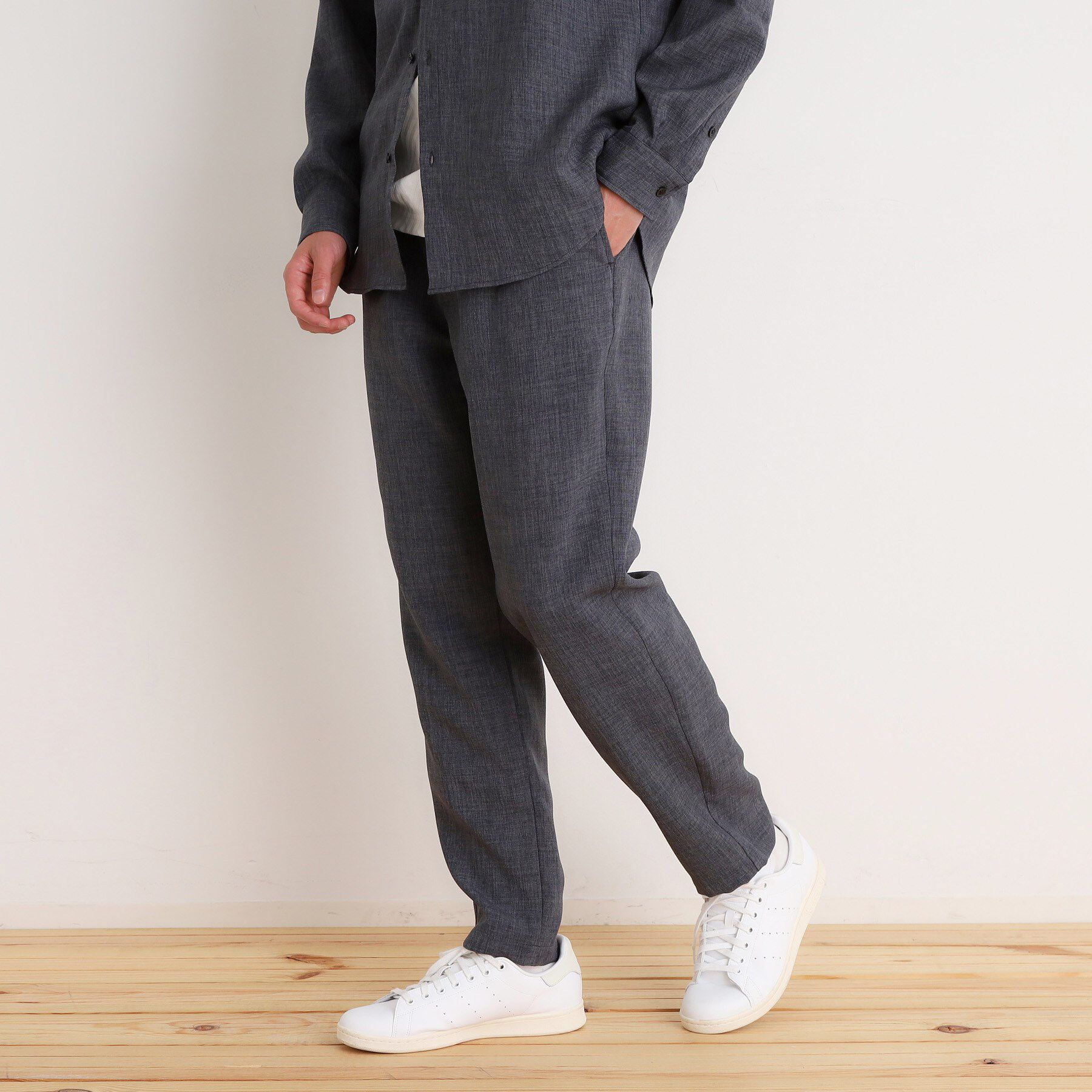 THE SHOP TK「リネンライクスラックス 【セットアップ可】」|その他|ブルー(093)