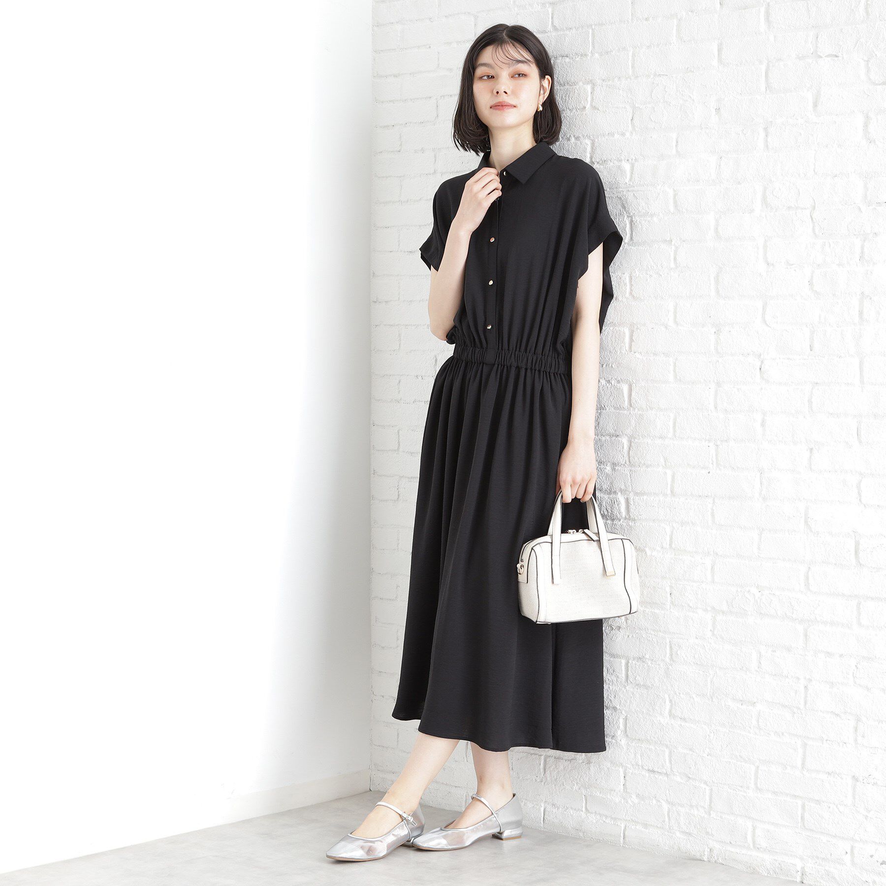 THE SHOP TK「シャツワンピース【防シワ／接触冷感／UV／洗濯機OK】」|ワンピース|