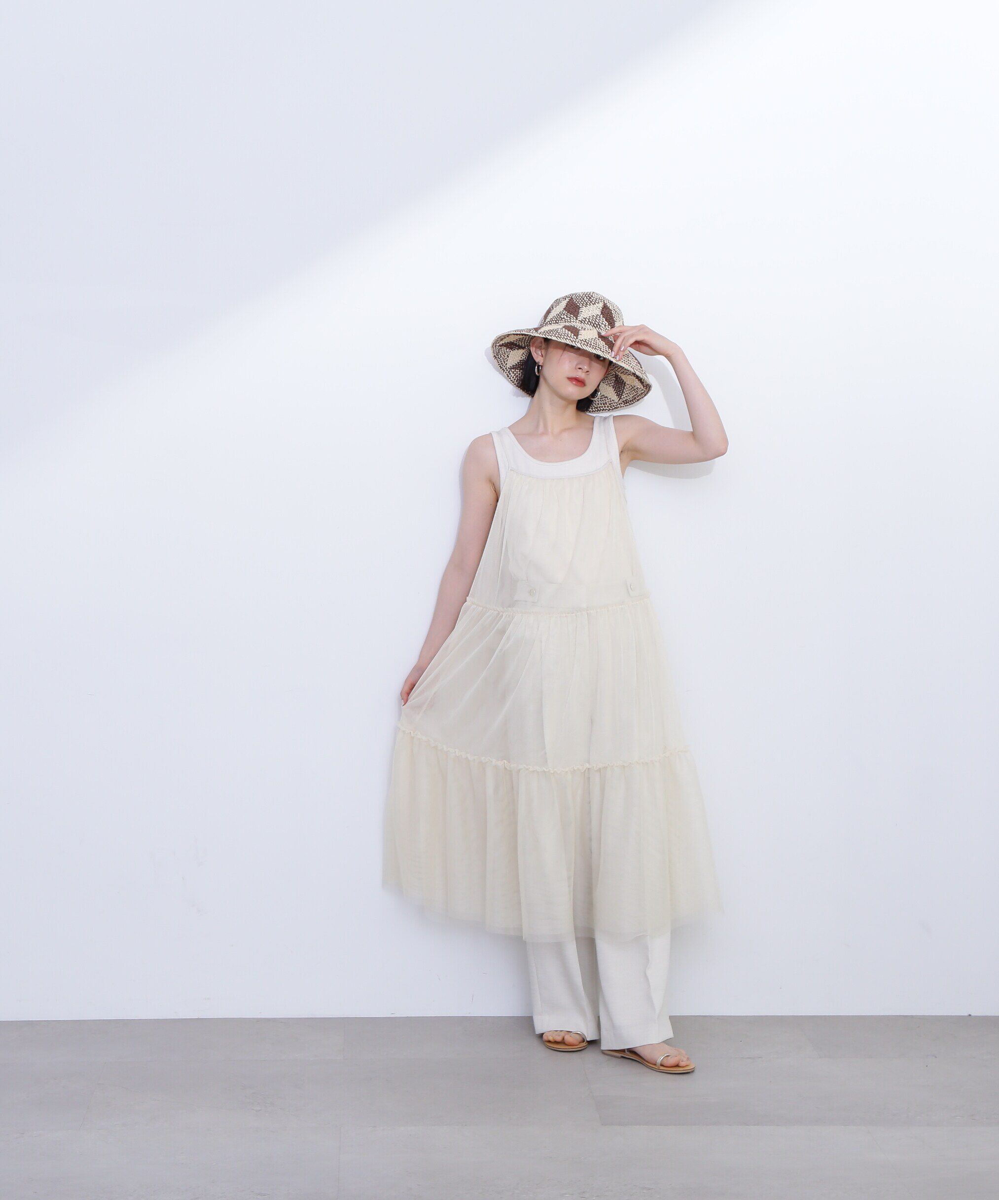  「チュールティアードキャミワンピース」|ワンピース|