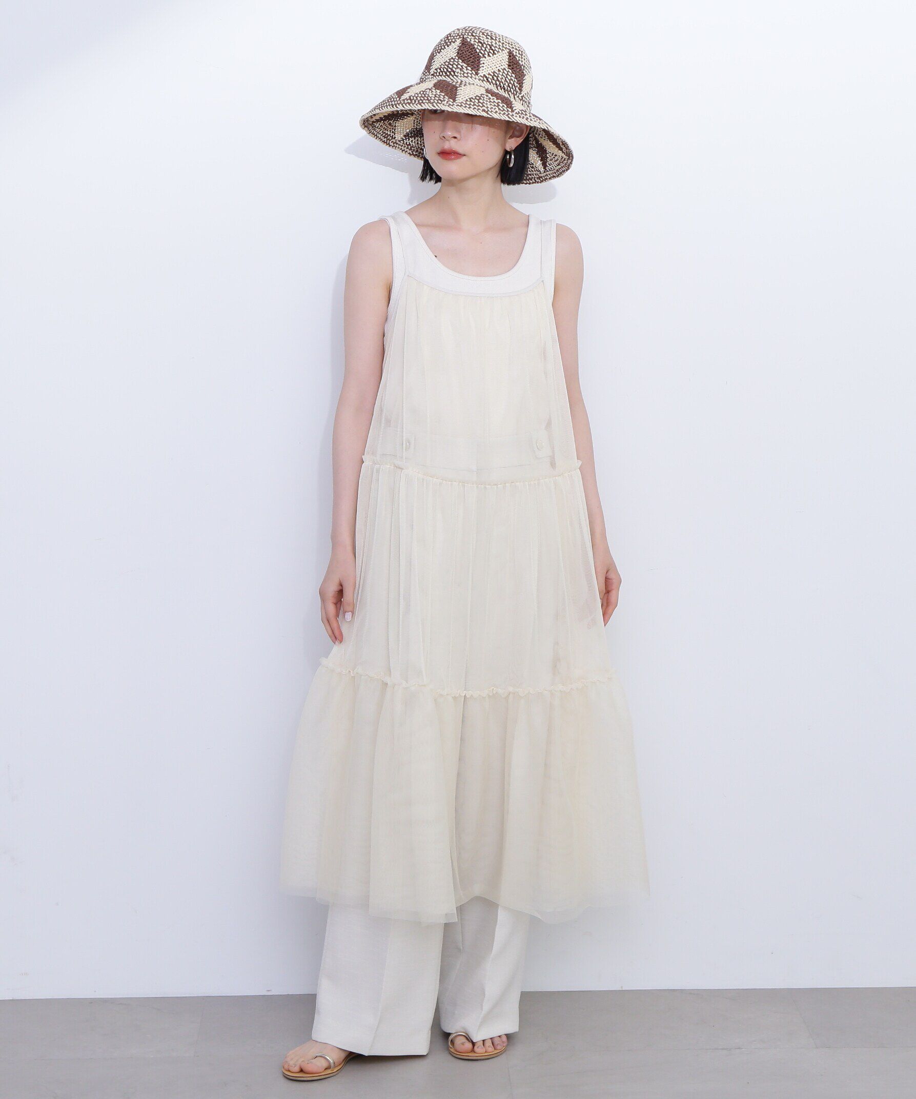  「チュールティアードキャミワンピース」|ワンピース|