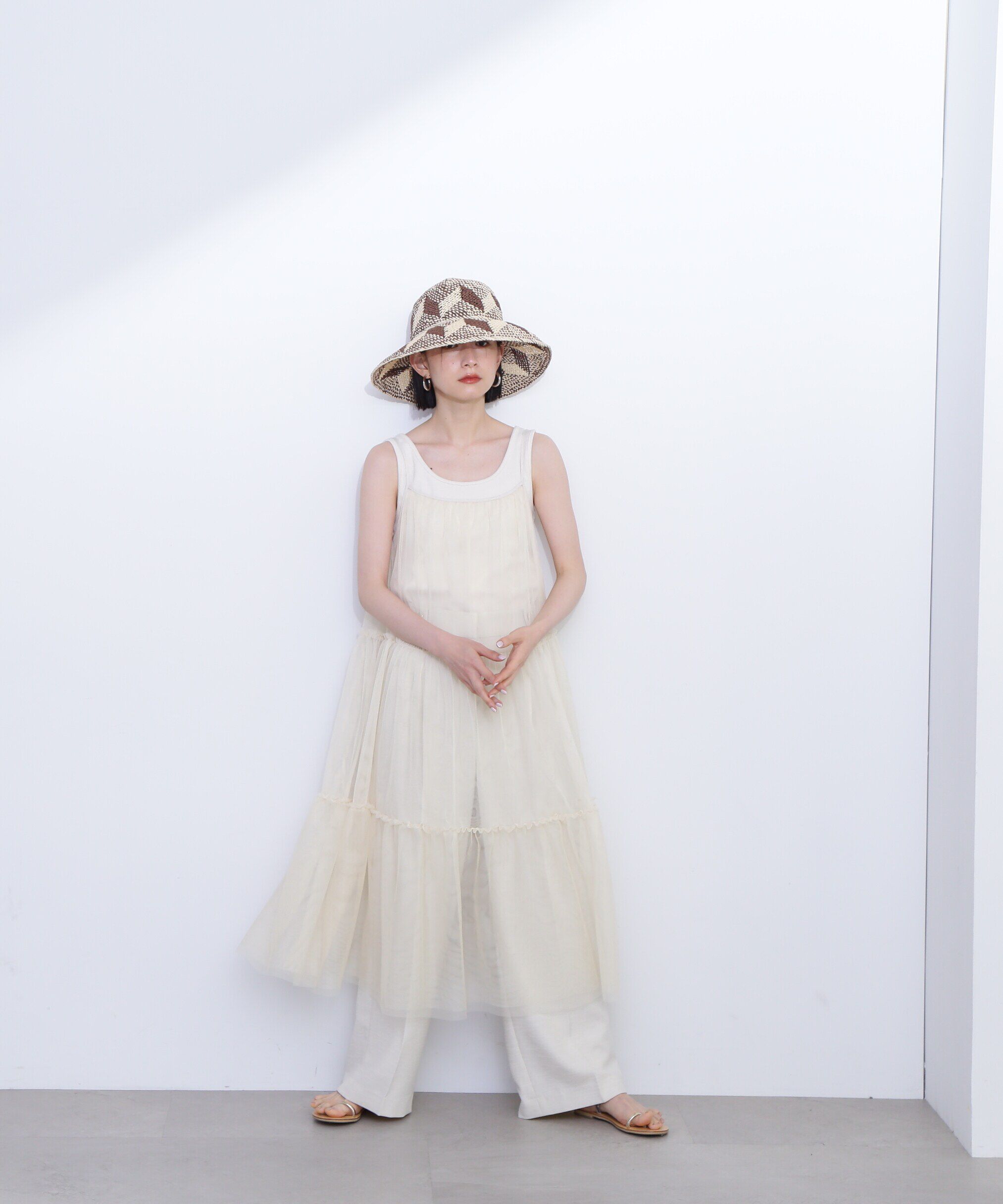  「チュールティアードキャミワンピース」|ワンピース|