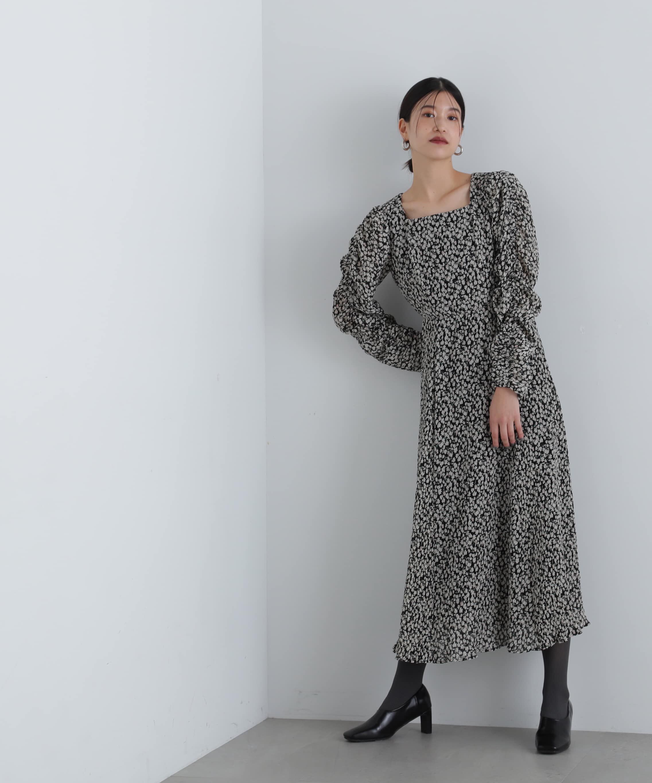  「楊柳プリントワンピース」|ワンピース|