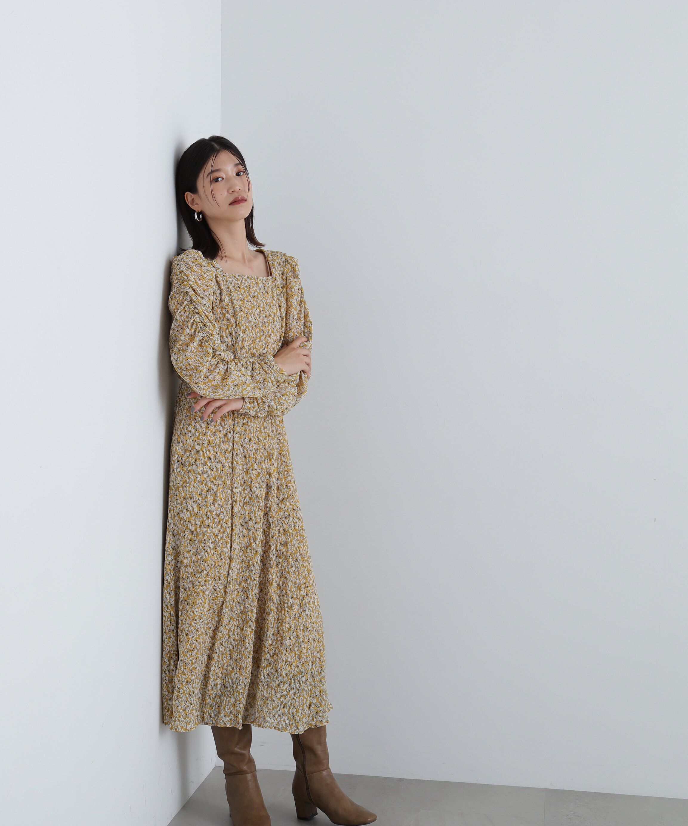  「楊柳プリントワンピース」|ワンピース|