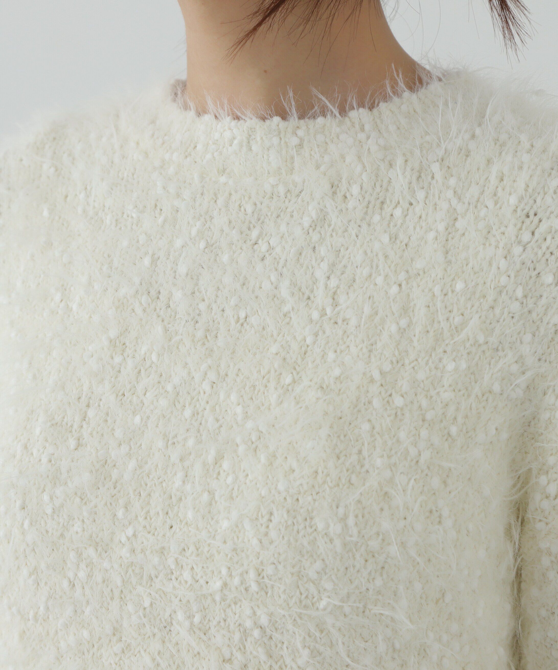  「クルーネックフェザーネップヤーンニット」|ニット・セーター|