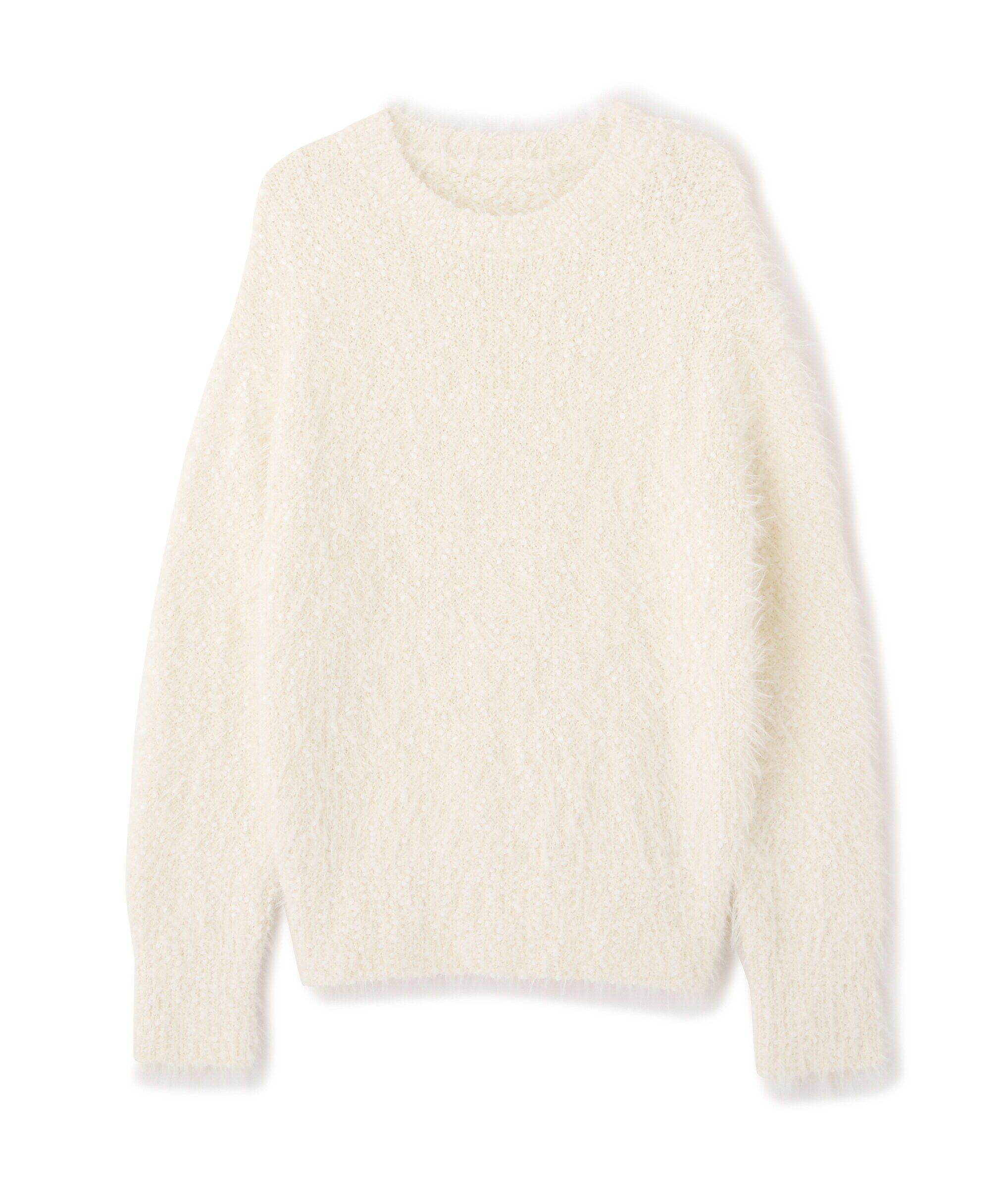  「クルーネックフェザーネップヤーンニット」|ニット・セーター|