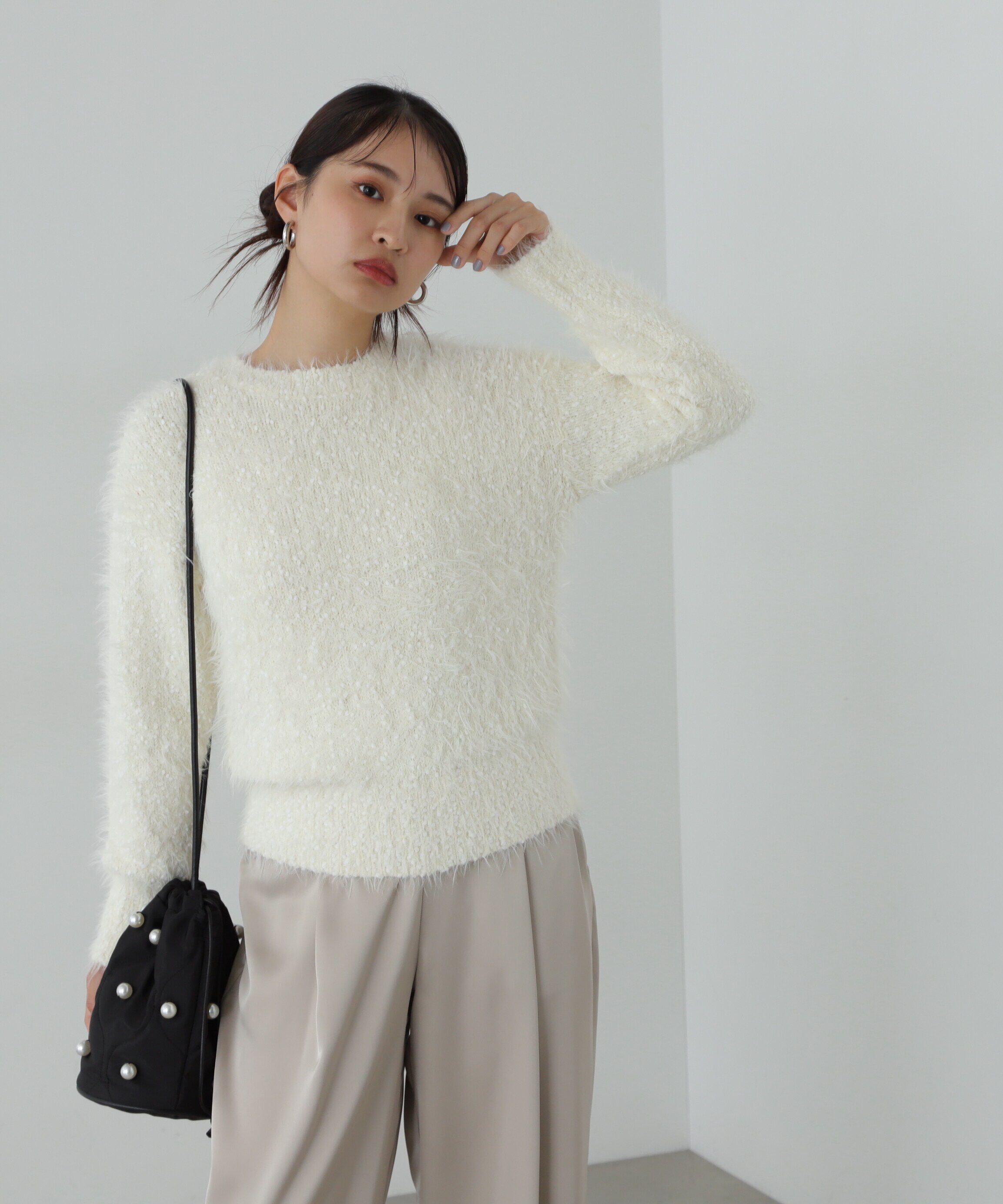  「クルーネックフェザーネップヤーンニット」|ニット・セーター|