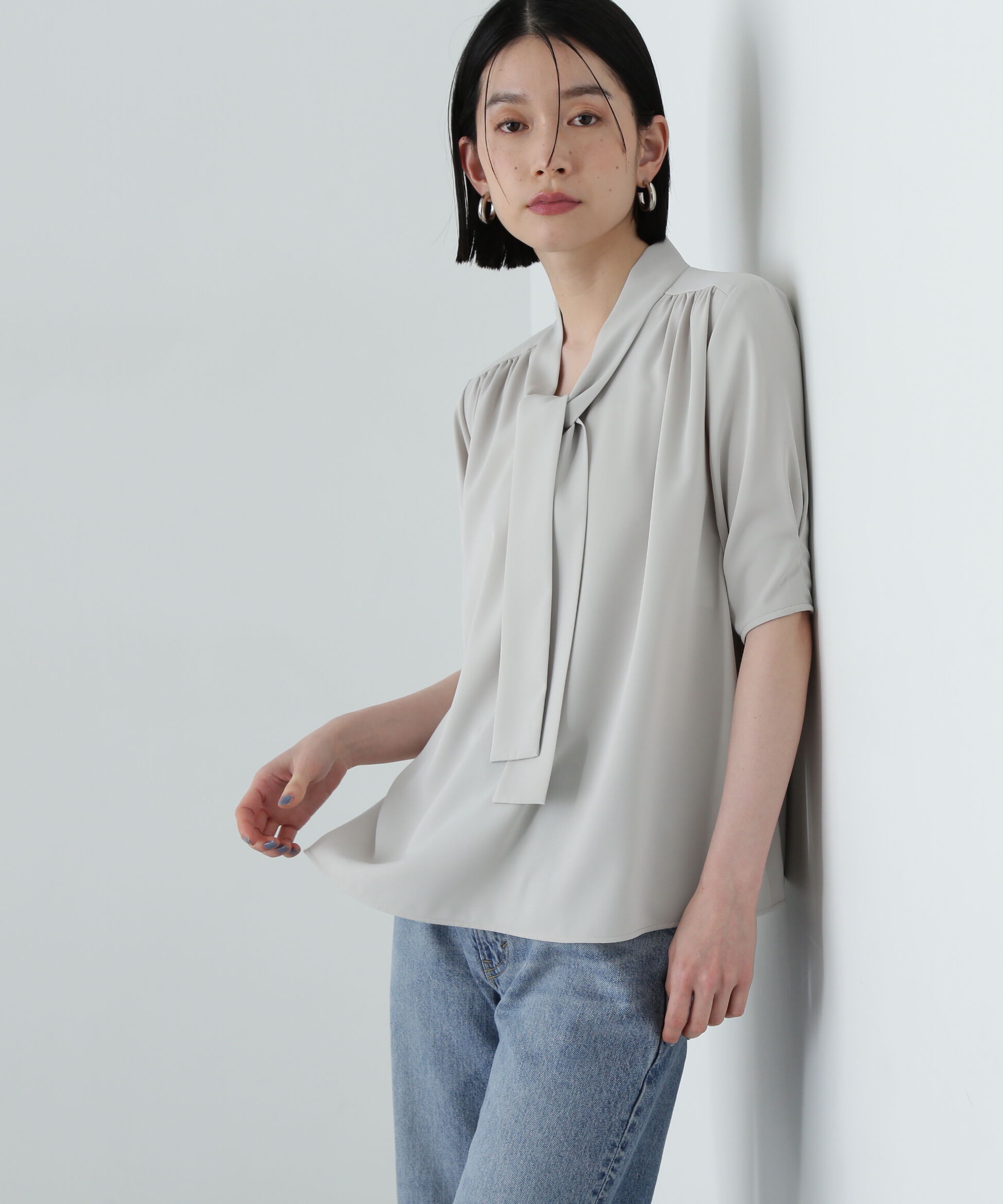  「ラチネボウタイブラウス」|シャツ・ブラウス|