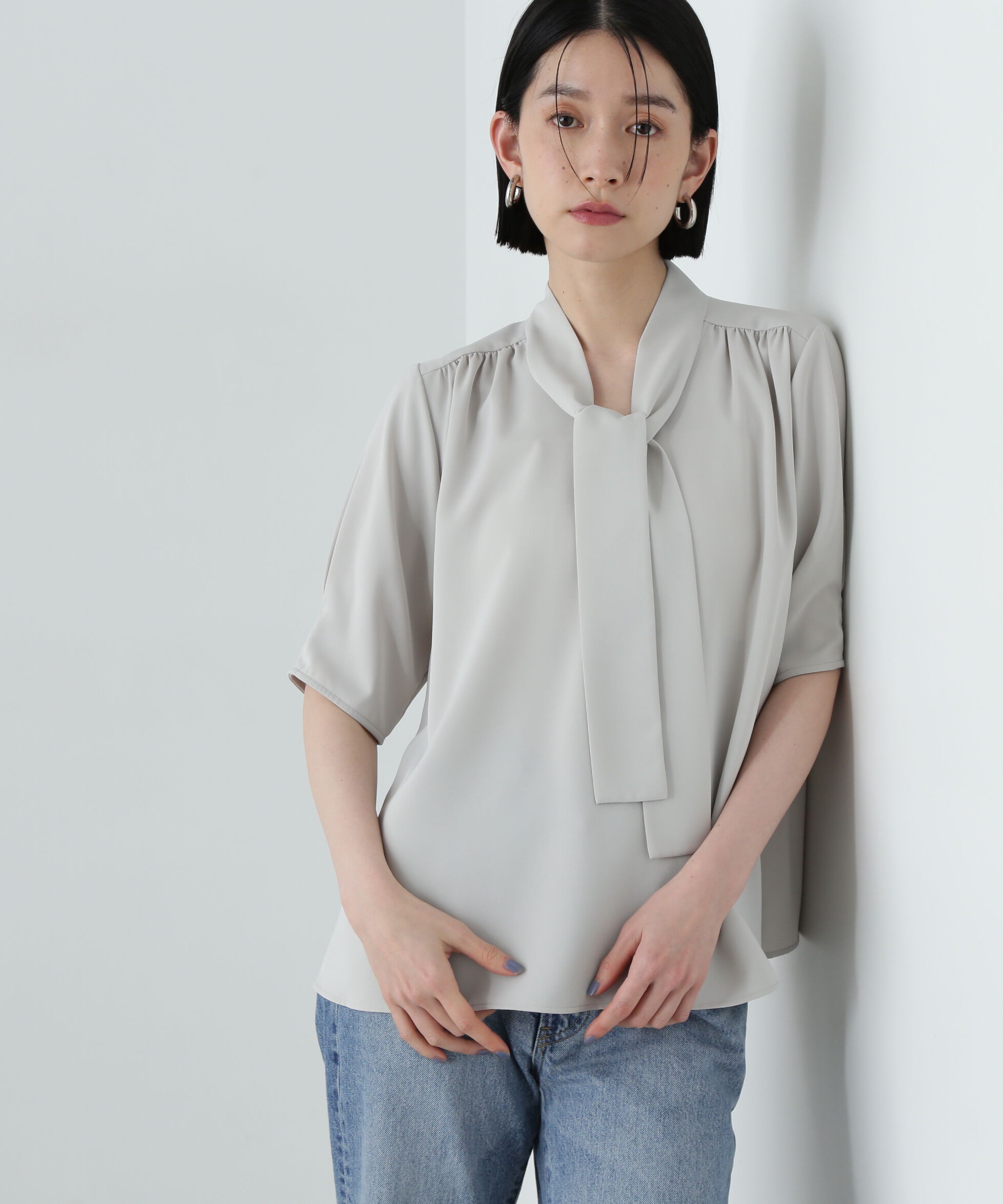  「ラチネボウタイブラウス」|シャツ・ブラウス|